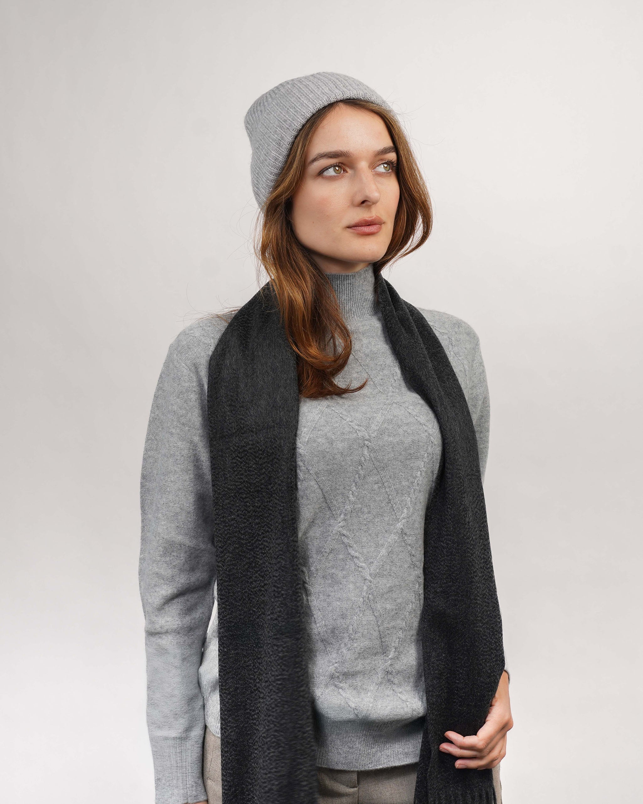Pure Cashmere Plain Scarf