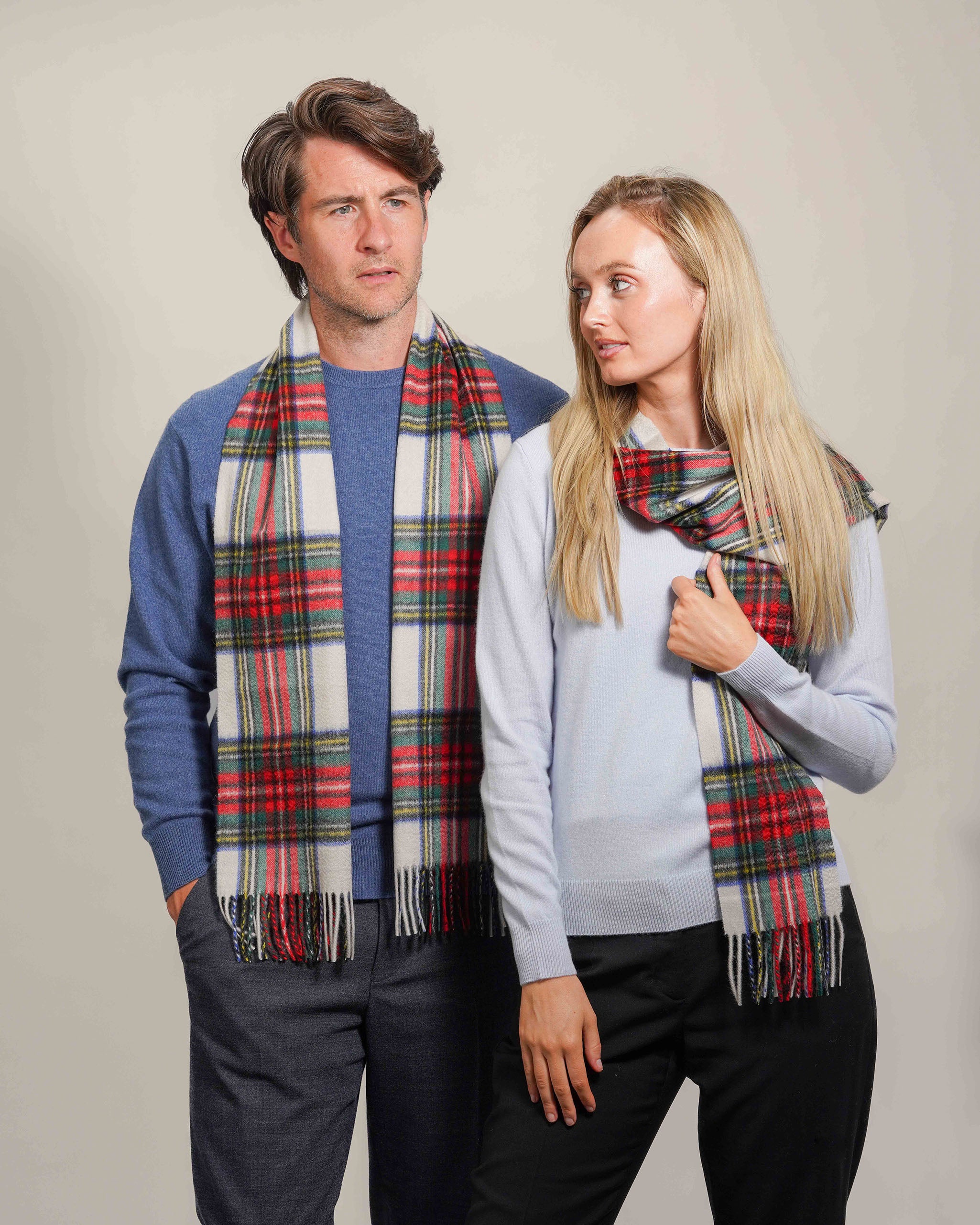 Pure Cashmere Tartan Scarf