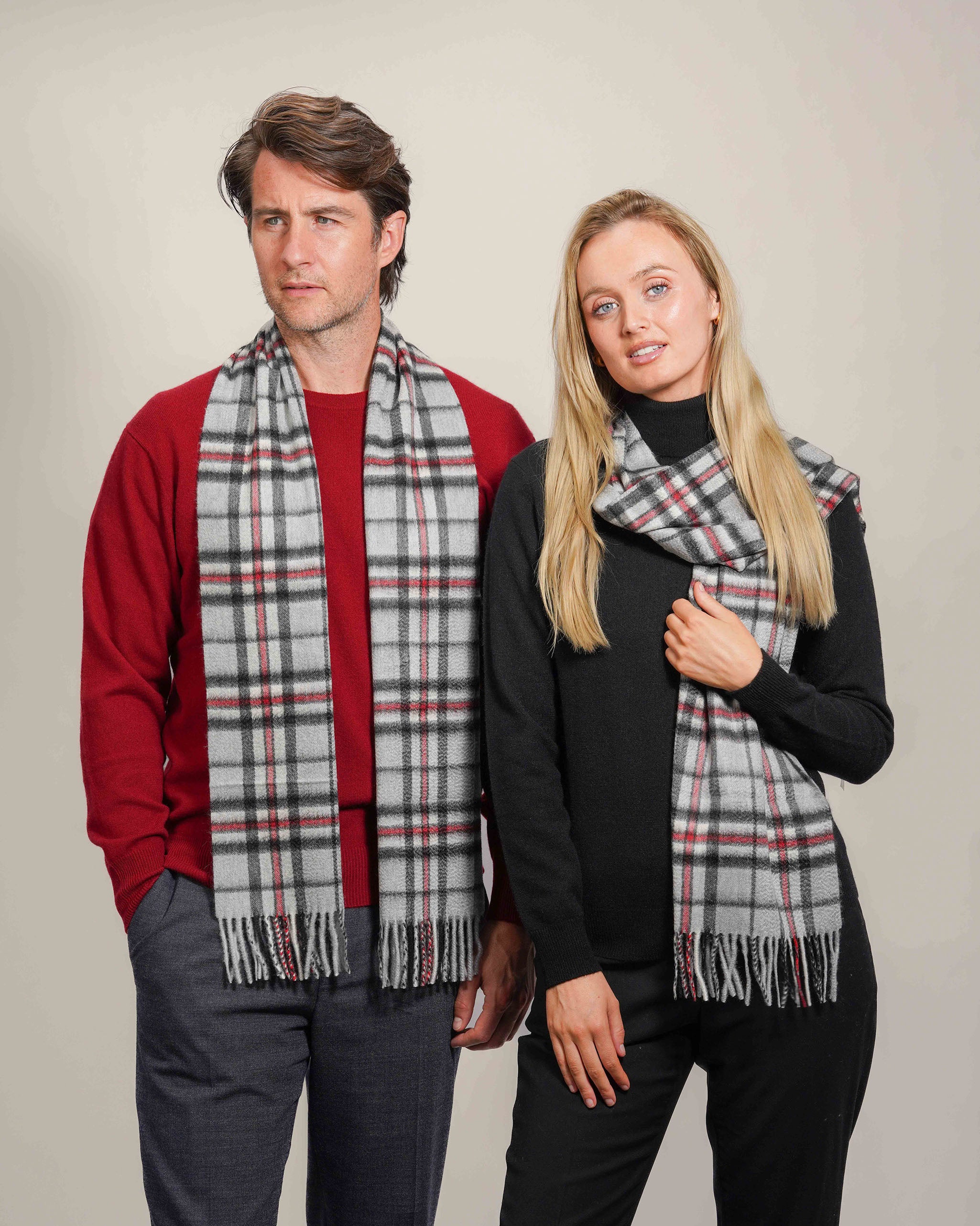Pure Cashmere Tartan Scarf