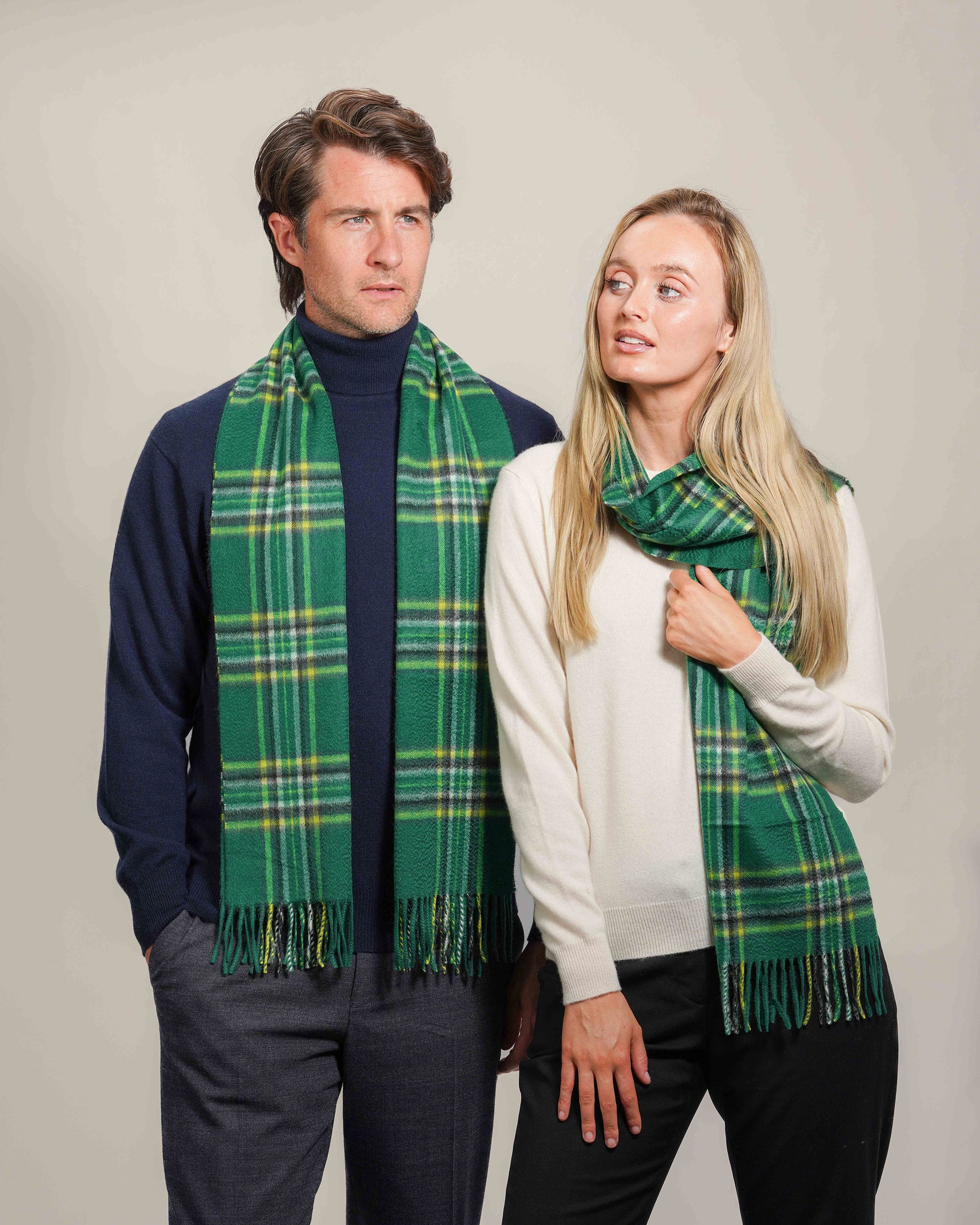 Pure Cashmere Tartan Scarf