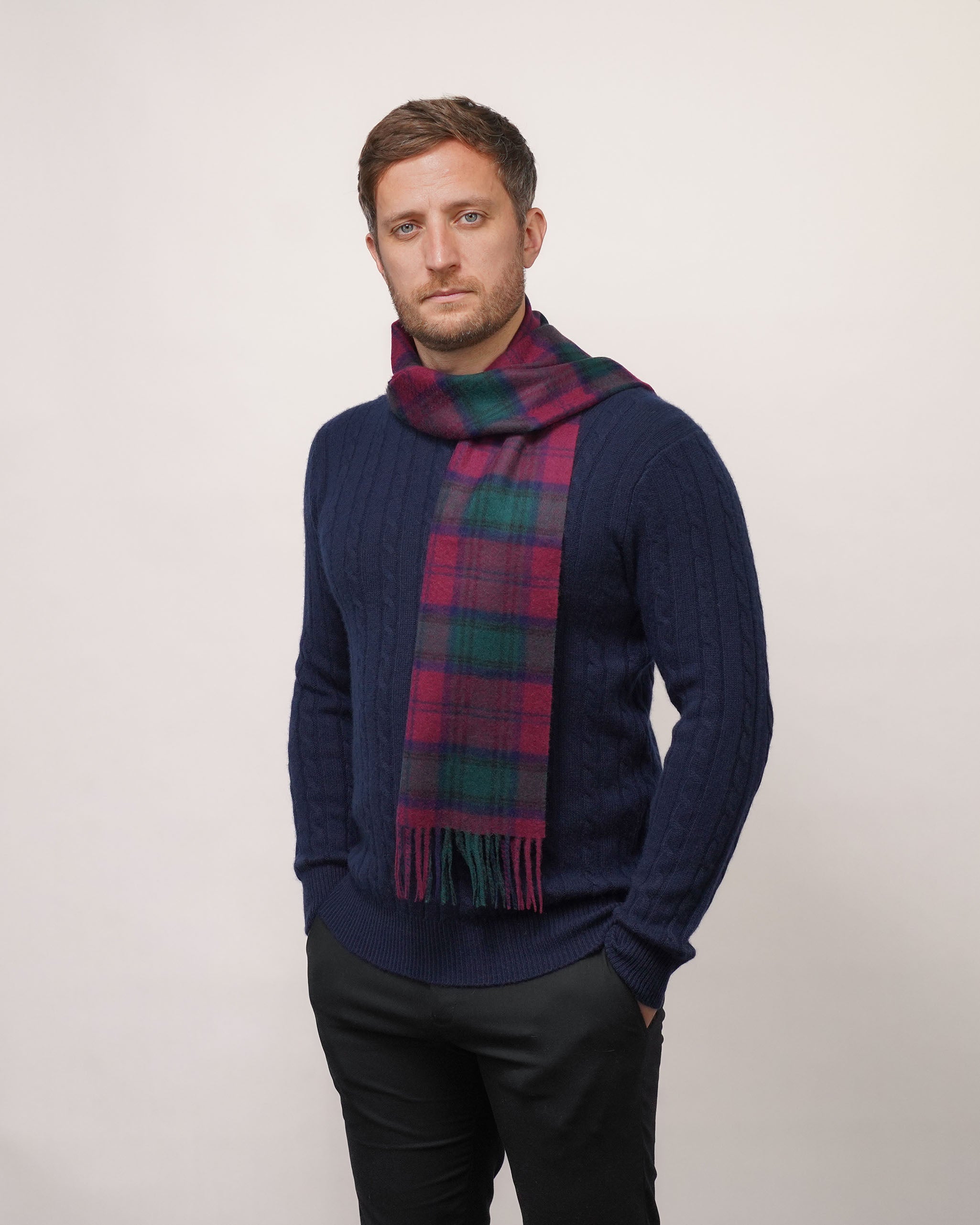 Pure Lambswool Tartan Scarf