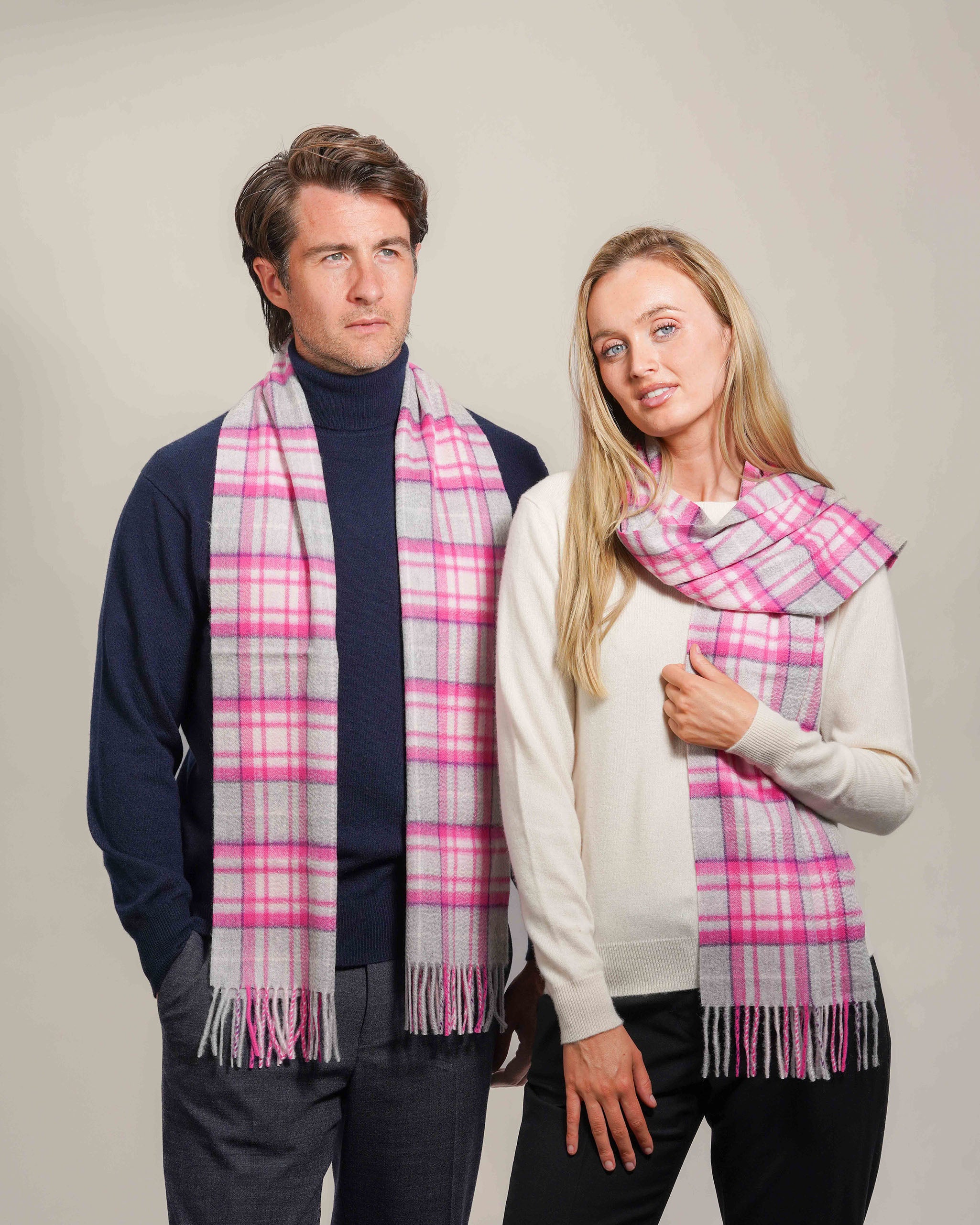 Pure Cashmere Tartan Scarf