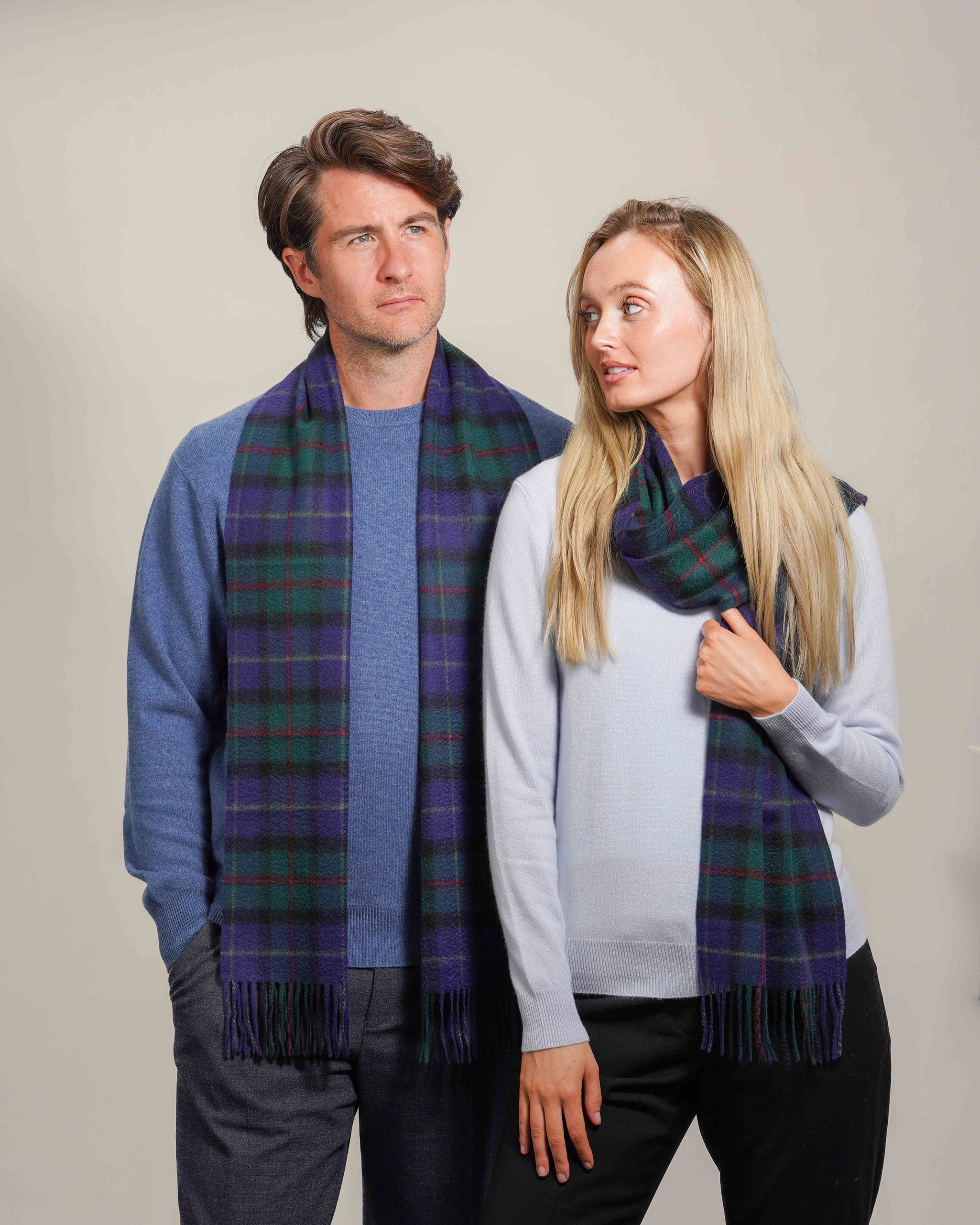 Pure Cashmere Tartan Scarf