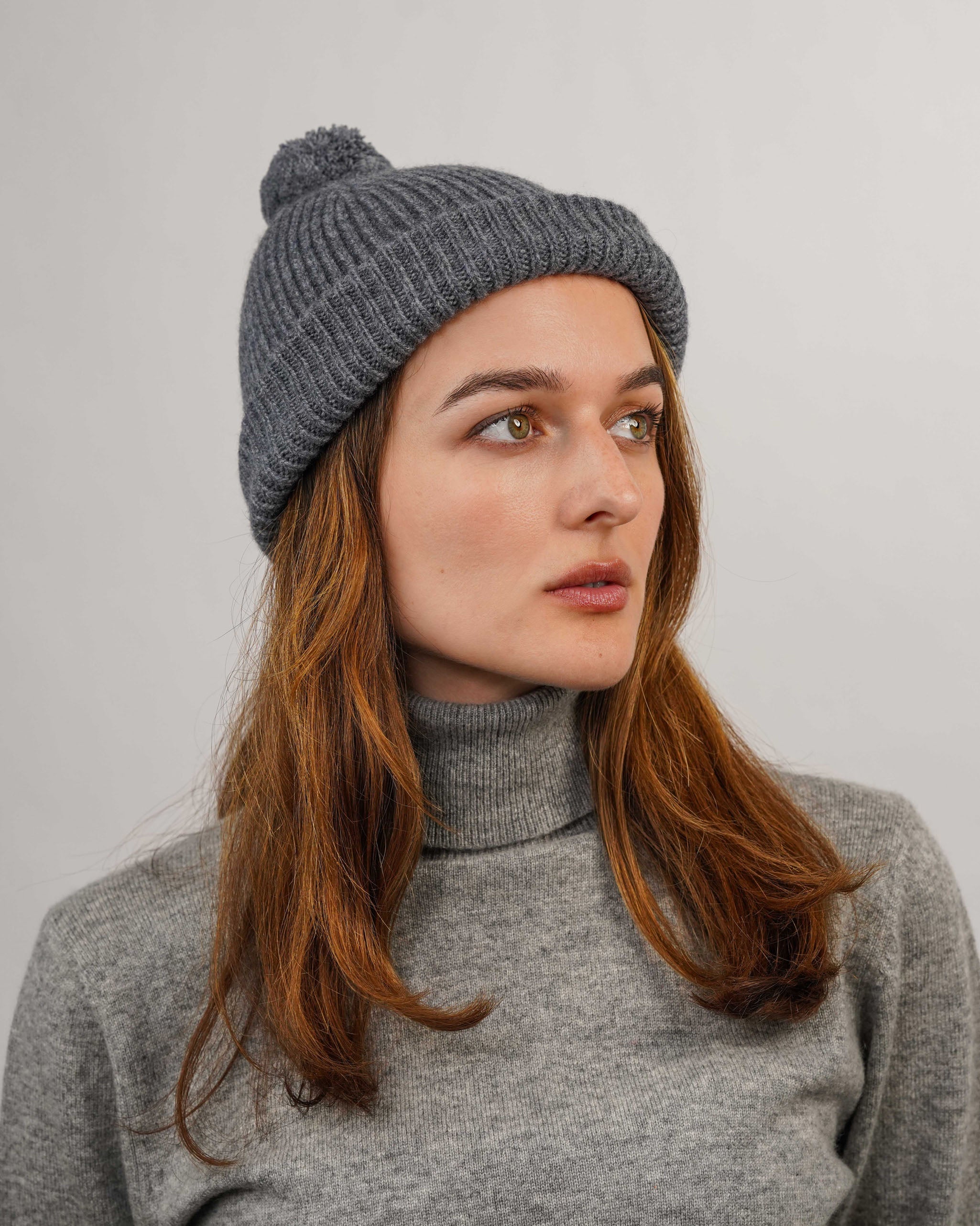 Pure Cashmere Bobble Hat