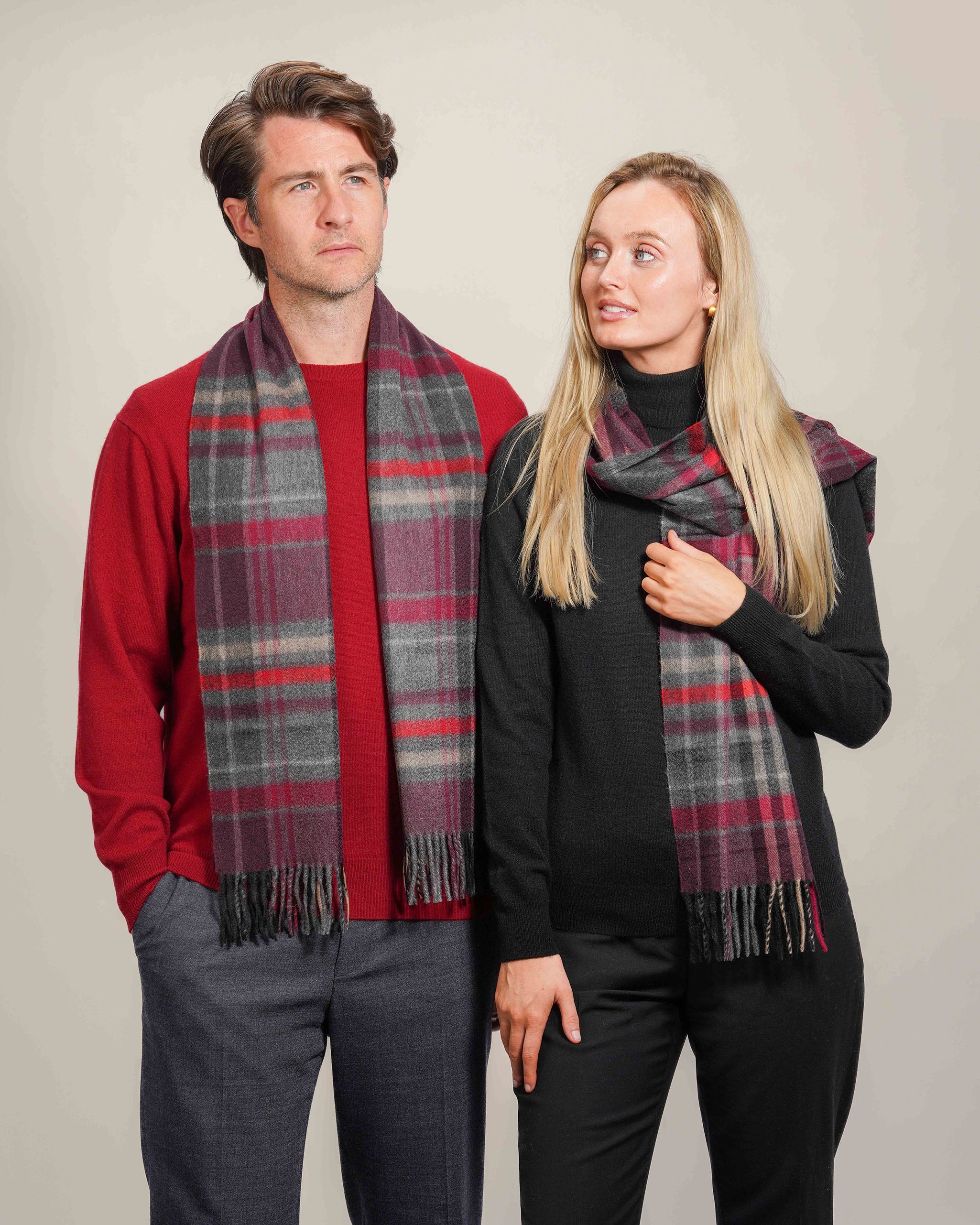 Pure Cashmere Tartan Scarf
