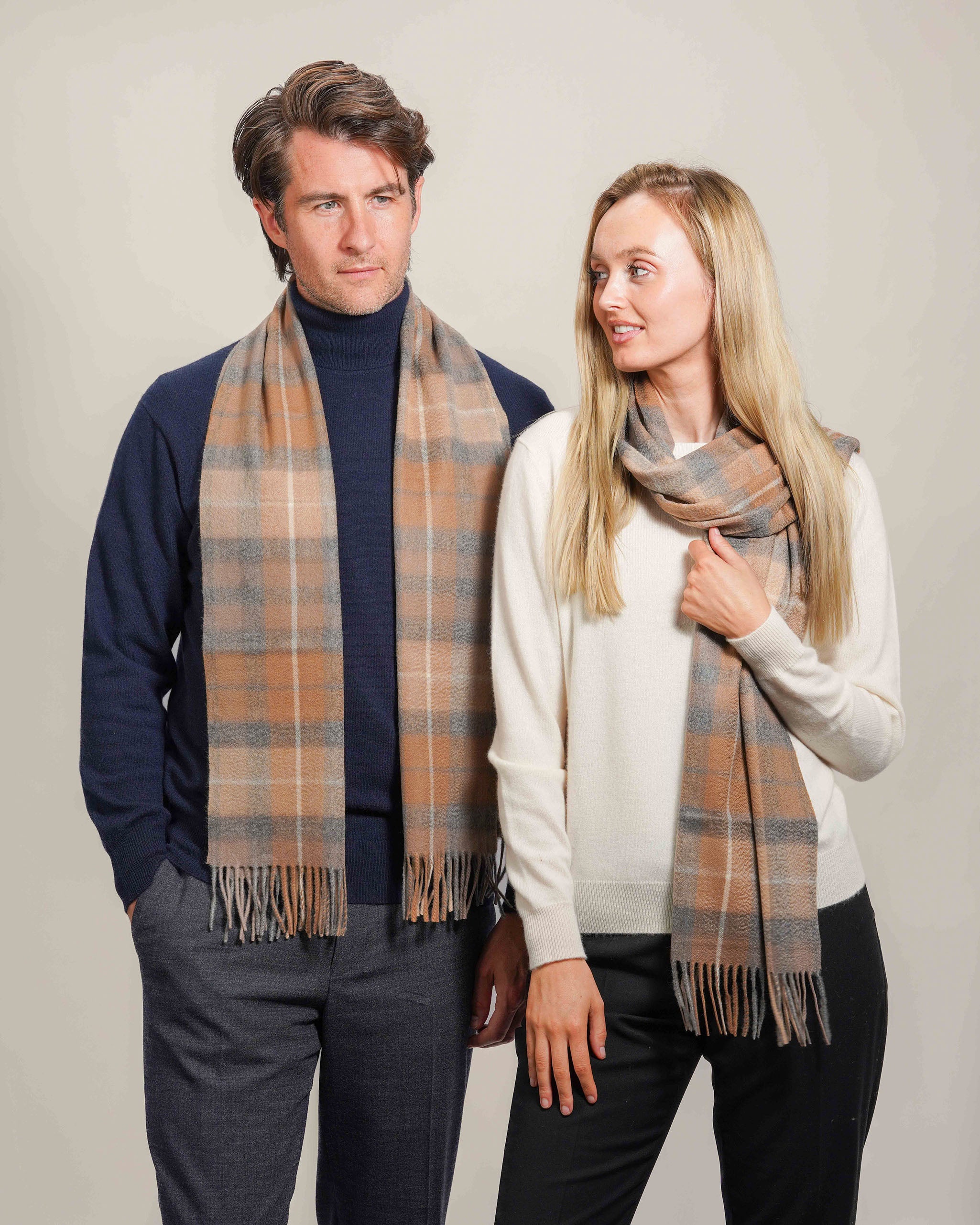 Pure Cashmere Tartan Scarf