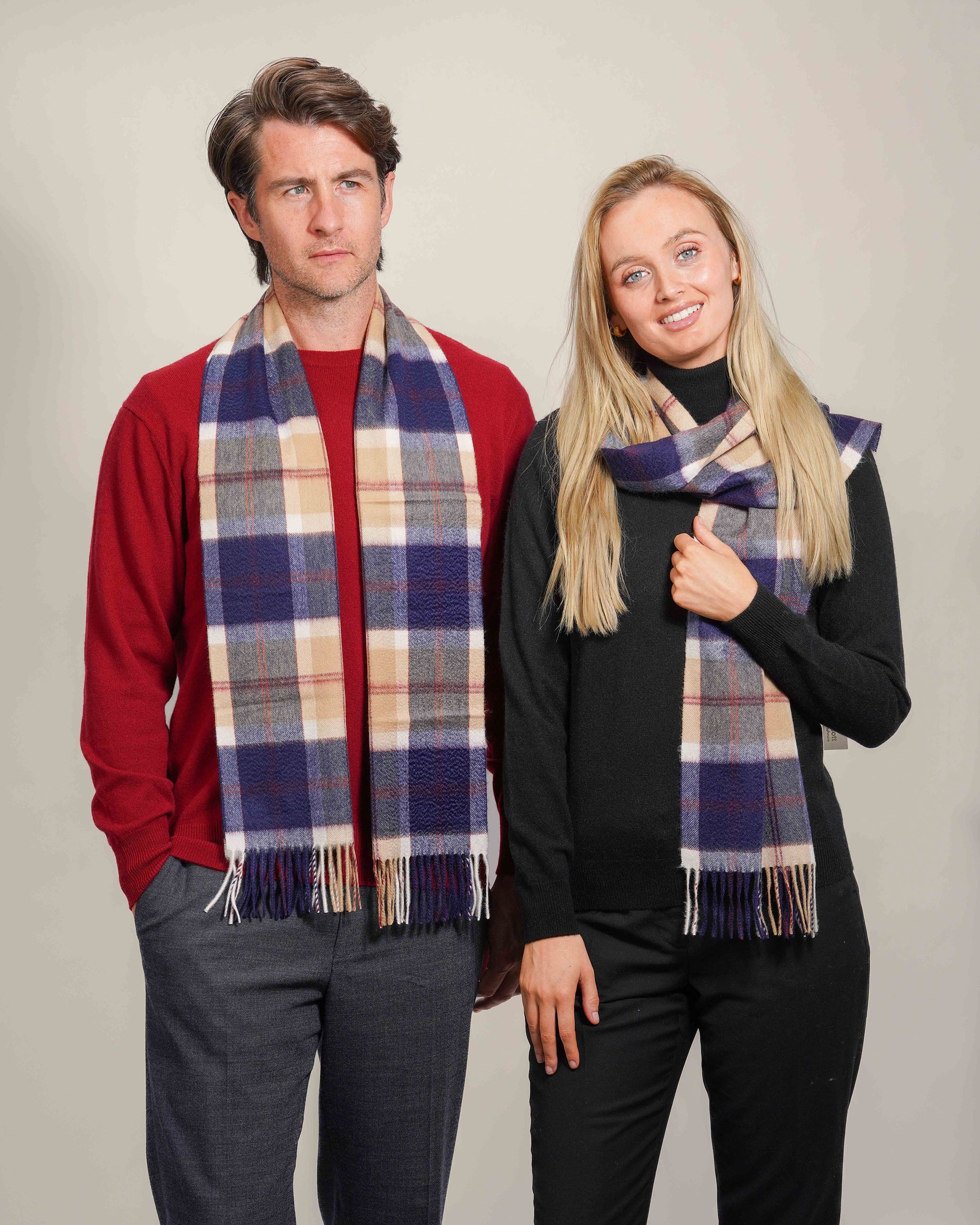 Pure Cashmere Tartan Scarf