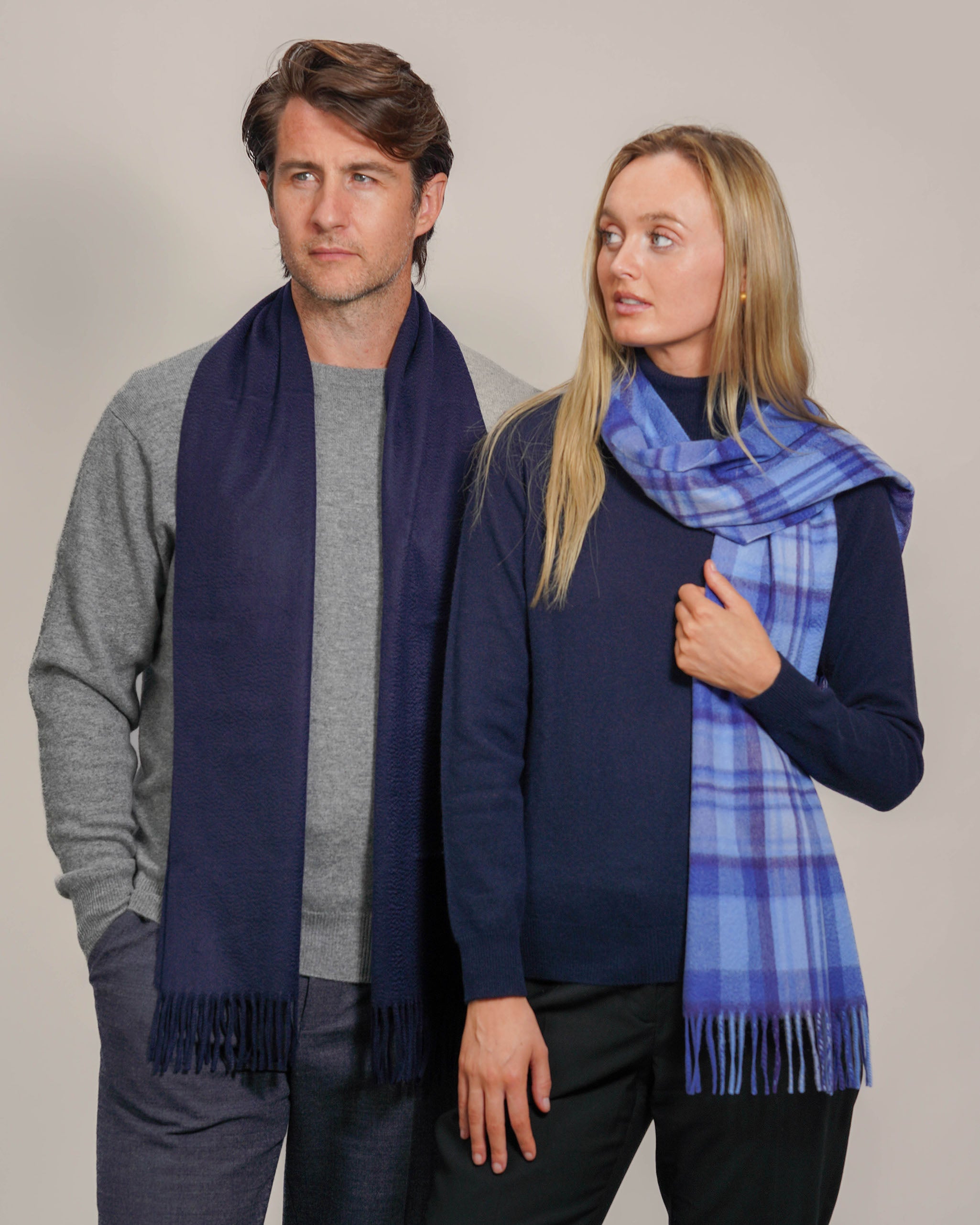Pure Cashmere Tartan Scarf