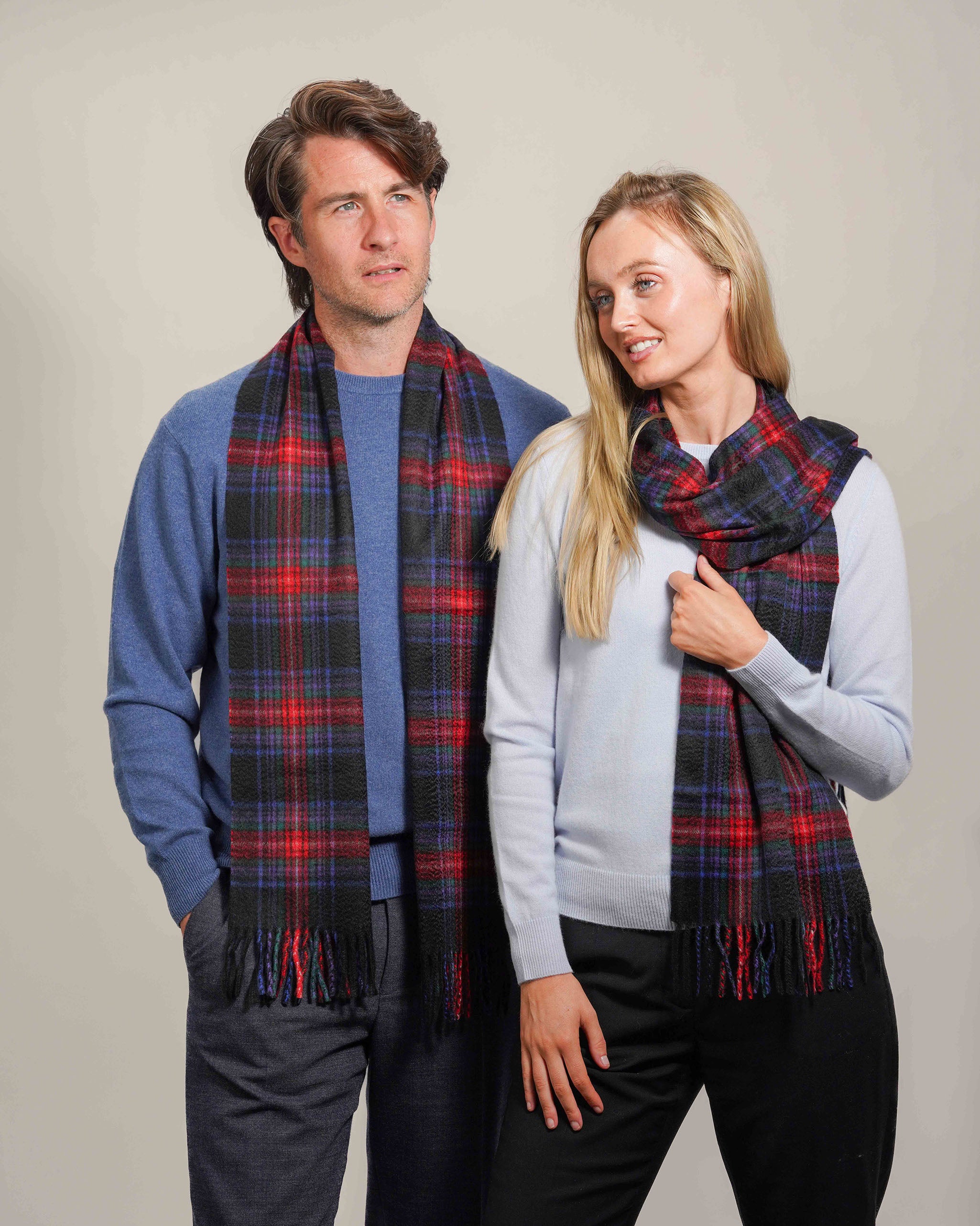 Pure Cashmere Tartan Scarf