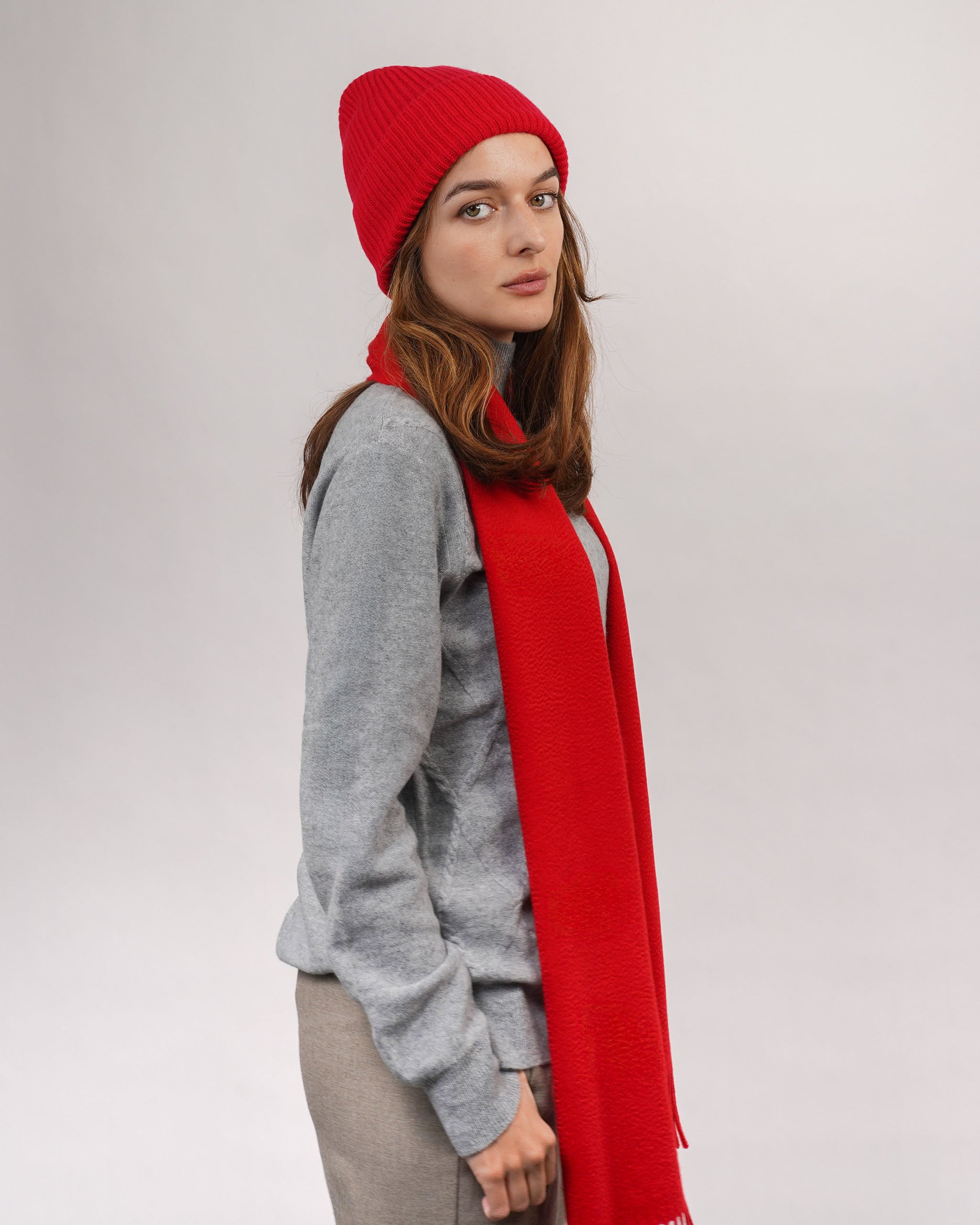 Pure Cashmere Plain Scarf
