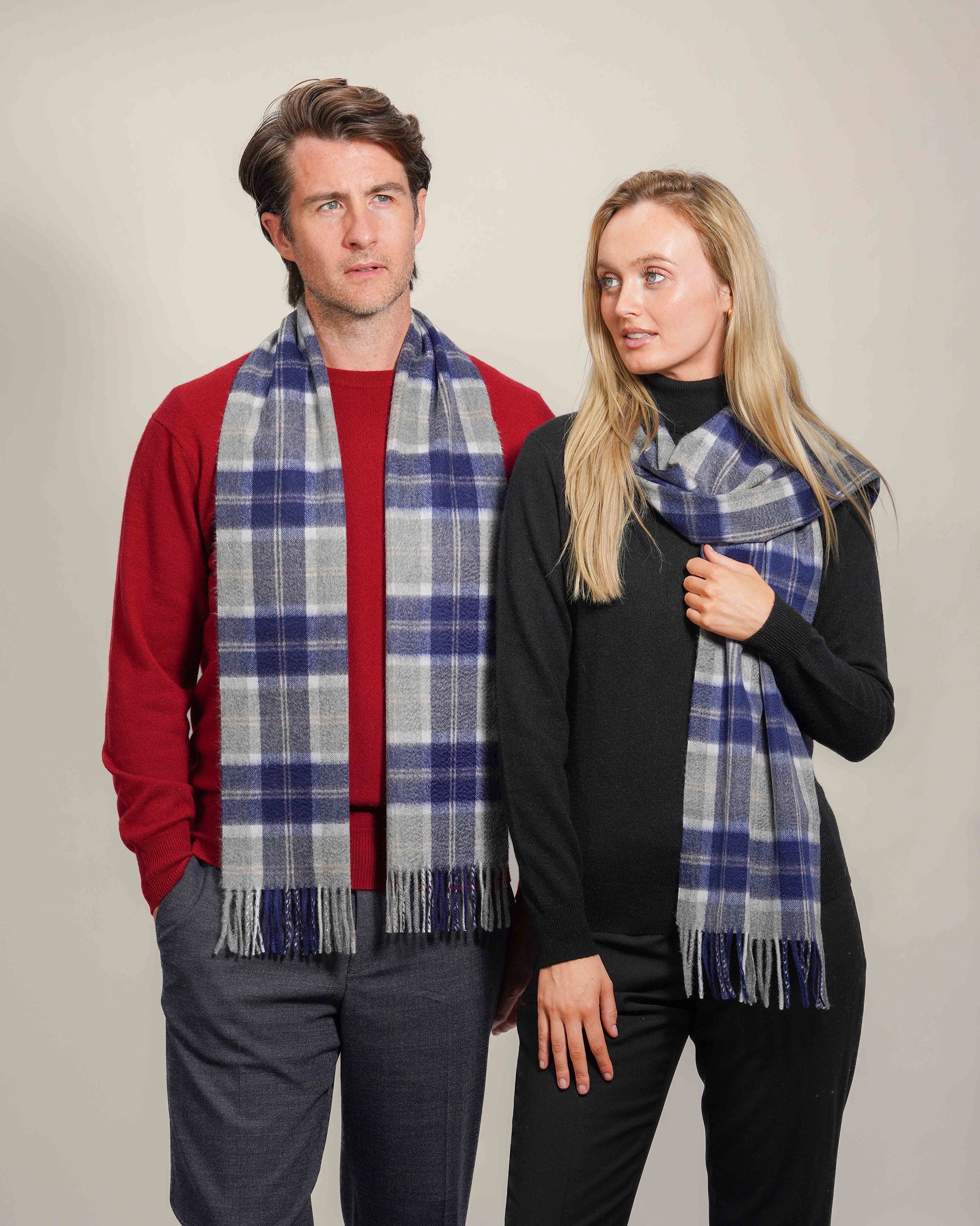 Pure Cashmere Tartan Scarf