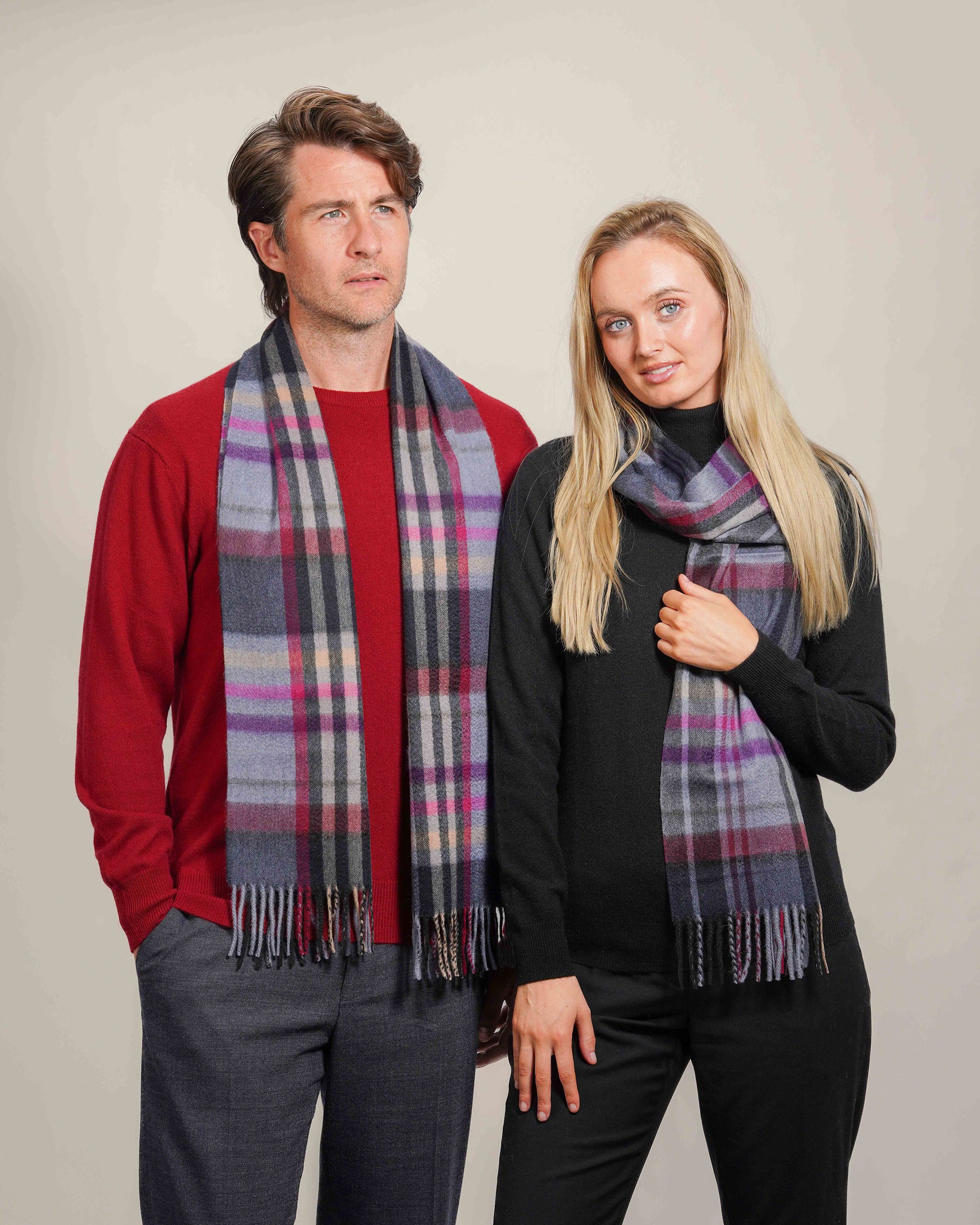 Pure Cashmere Tartan Scarf