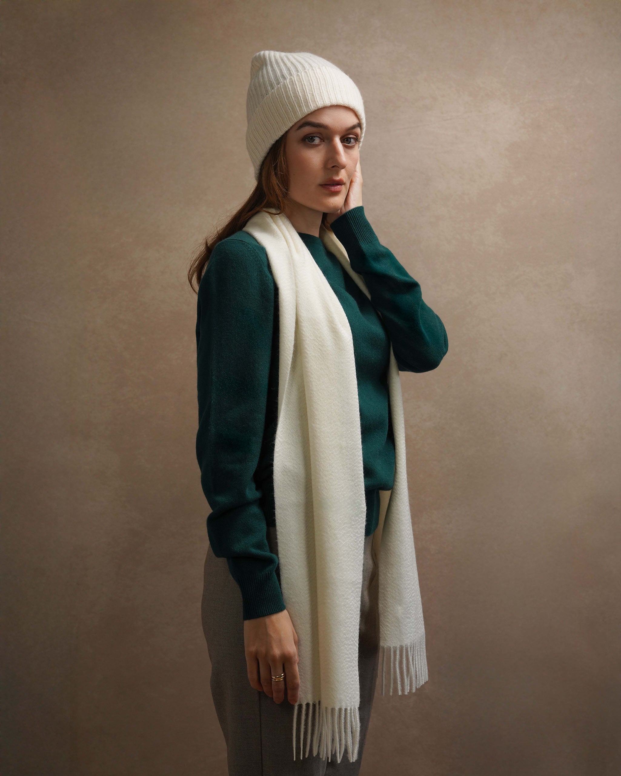 Pure Cashmere Plain Scarf