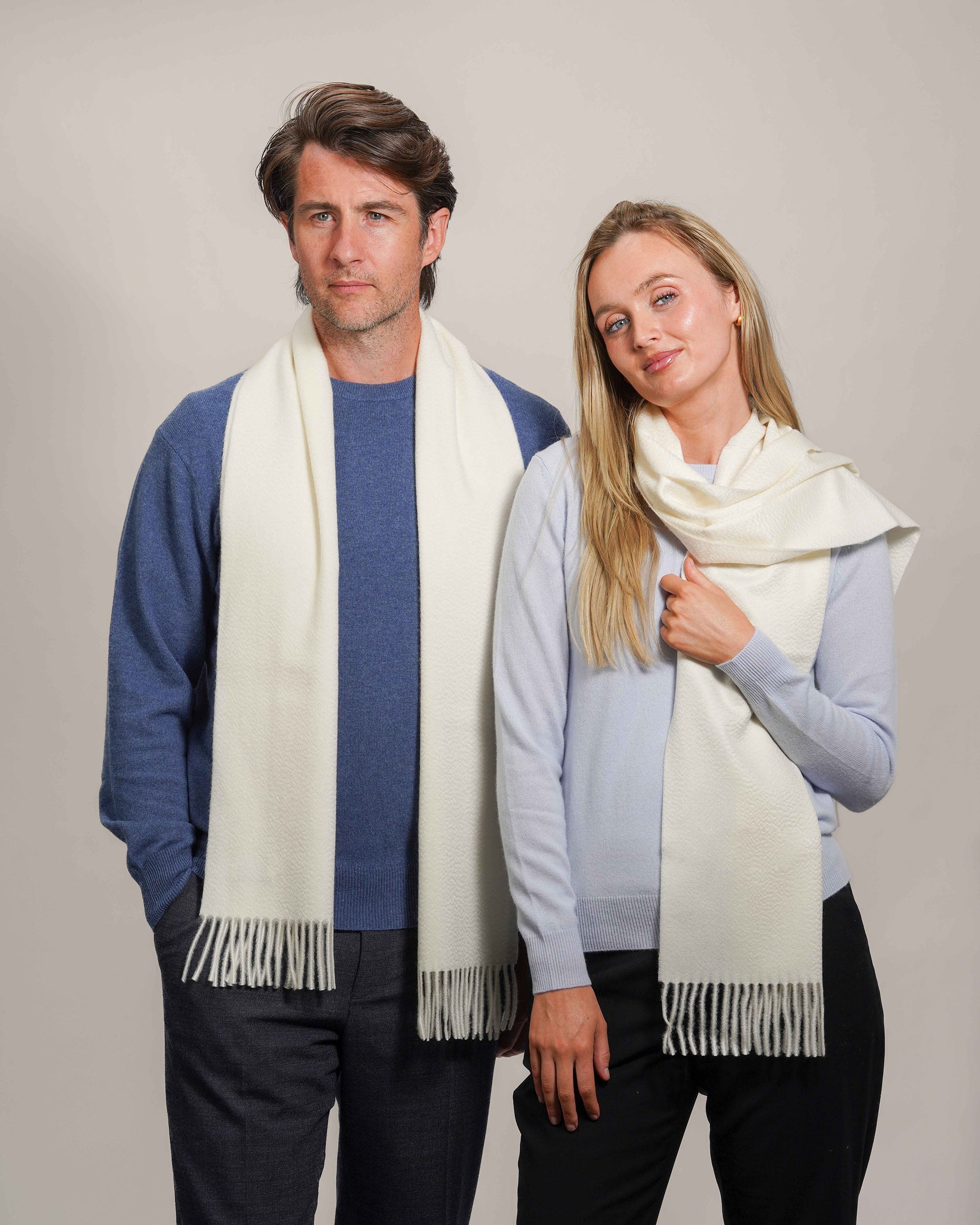 Pure Cashmere Plain Scarf