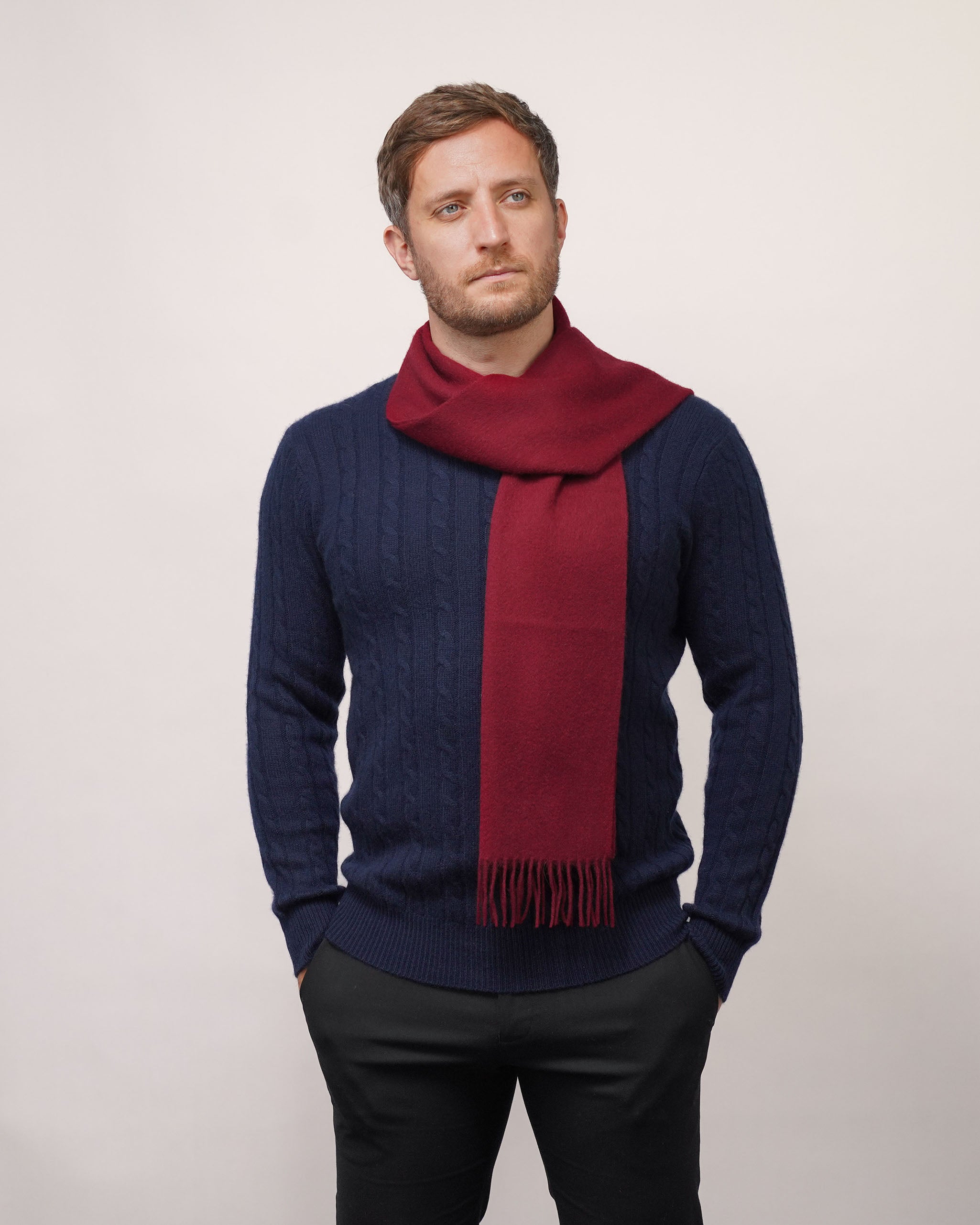 Pure Lambswool Plain Scarf