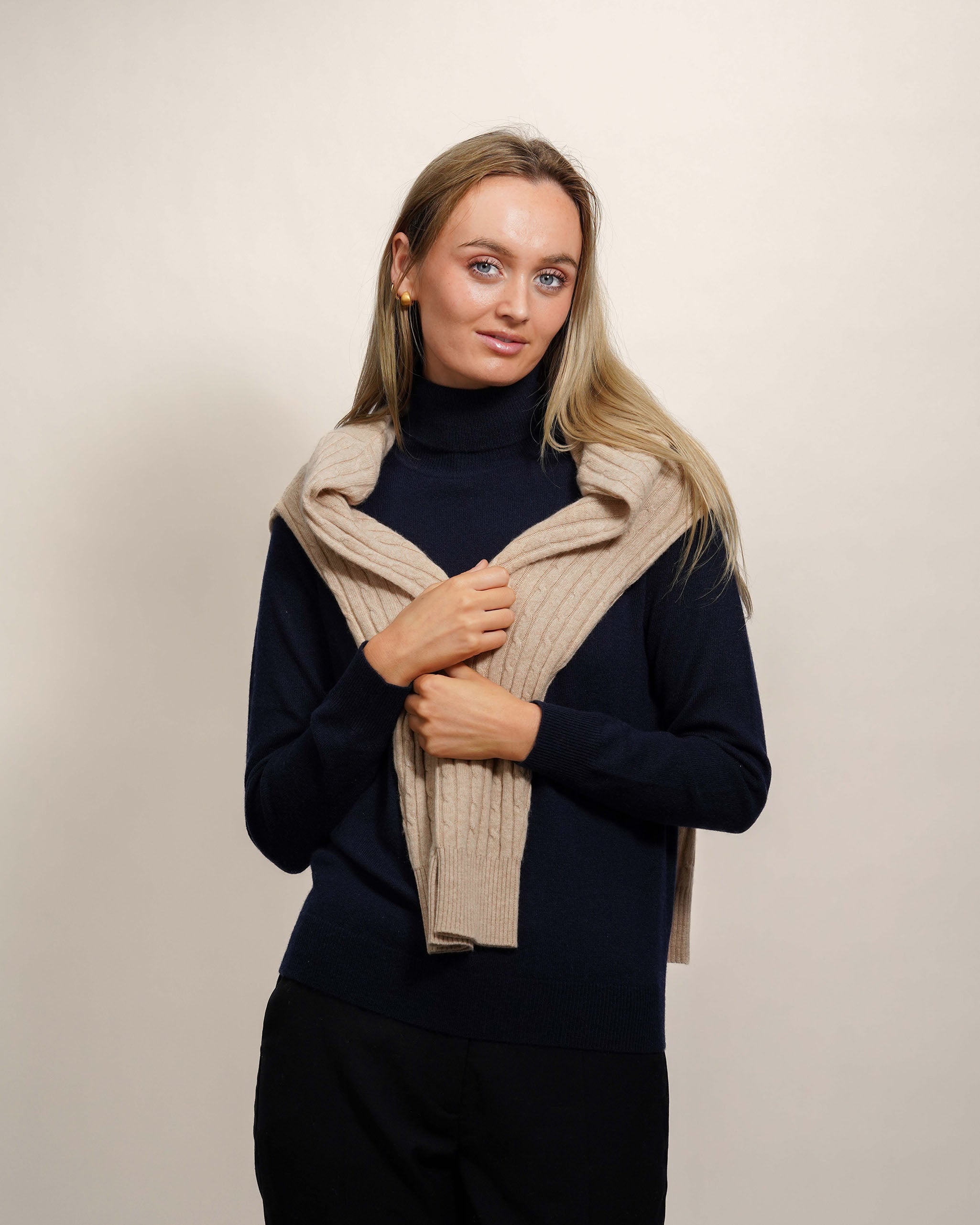 Women's Long Cashmere Cable Cardigan