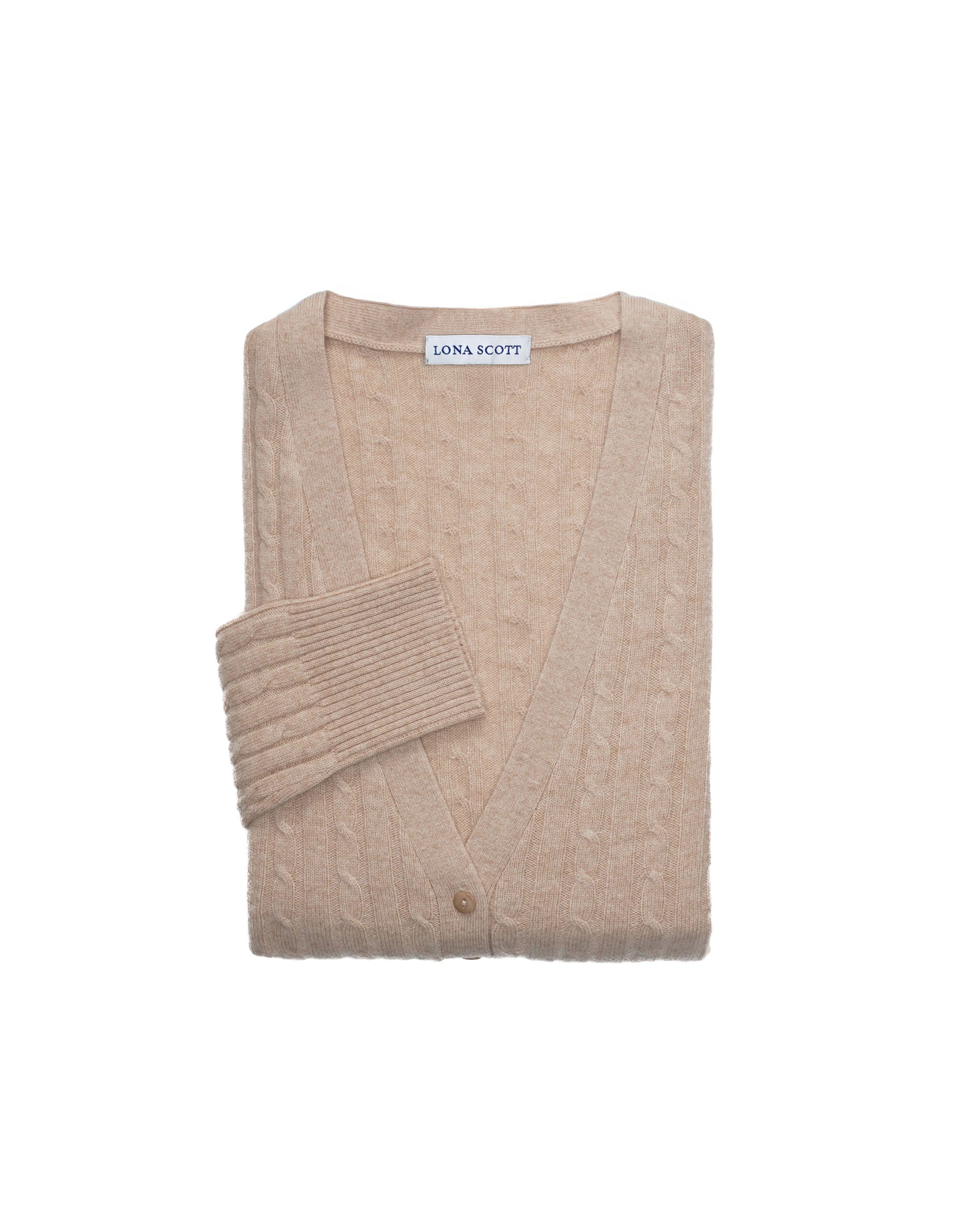 Women's Long Cashmere Cable Cardigan