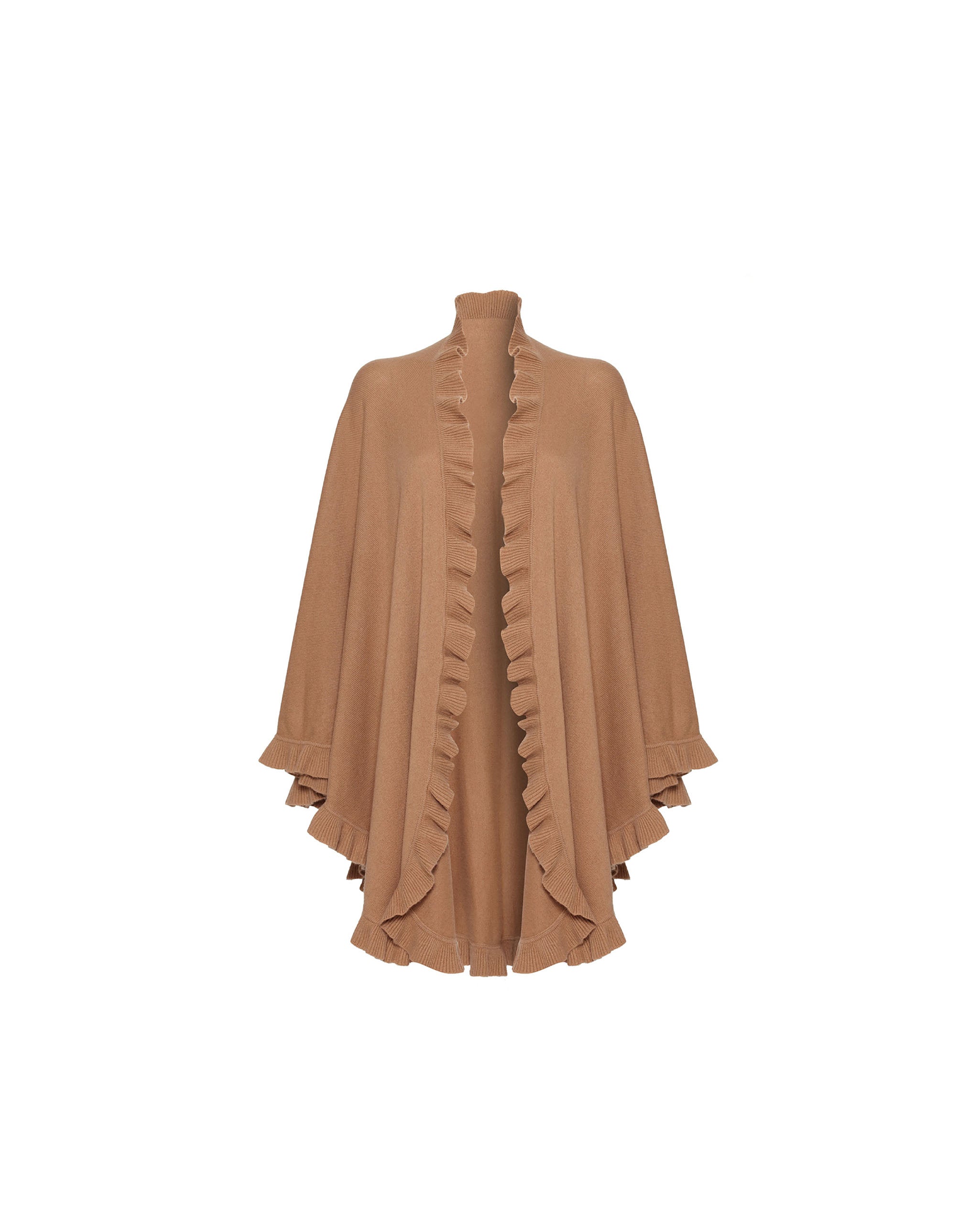 Pure Cashmere Frilly Cape
