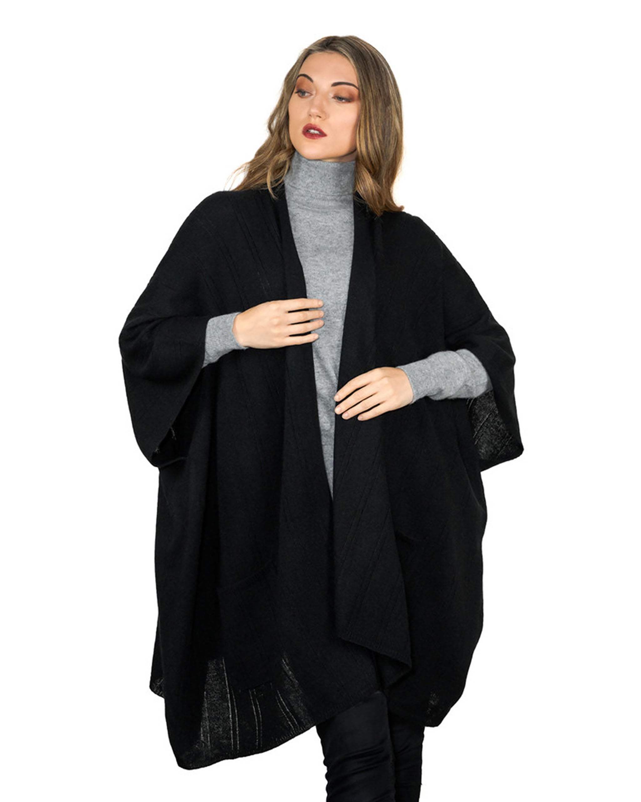 Cashmere Cape with Pockets