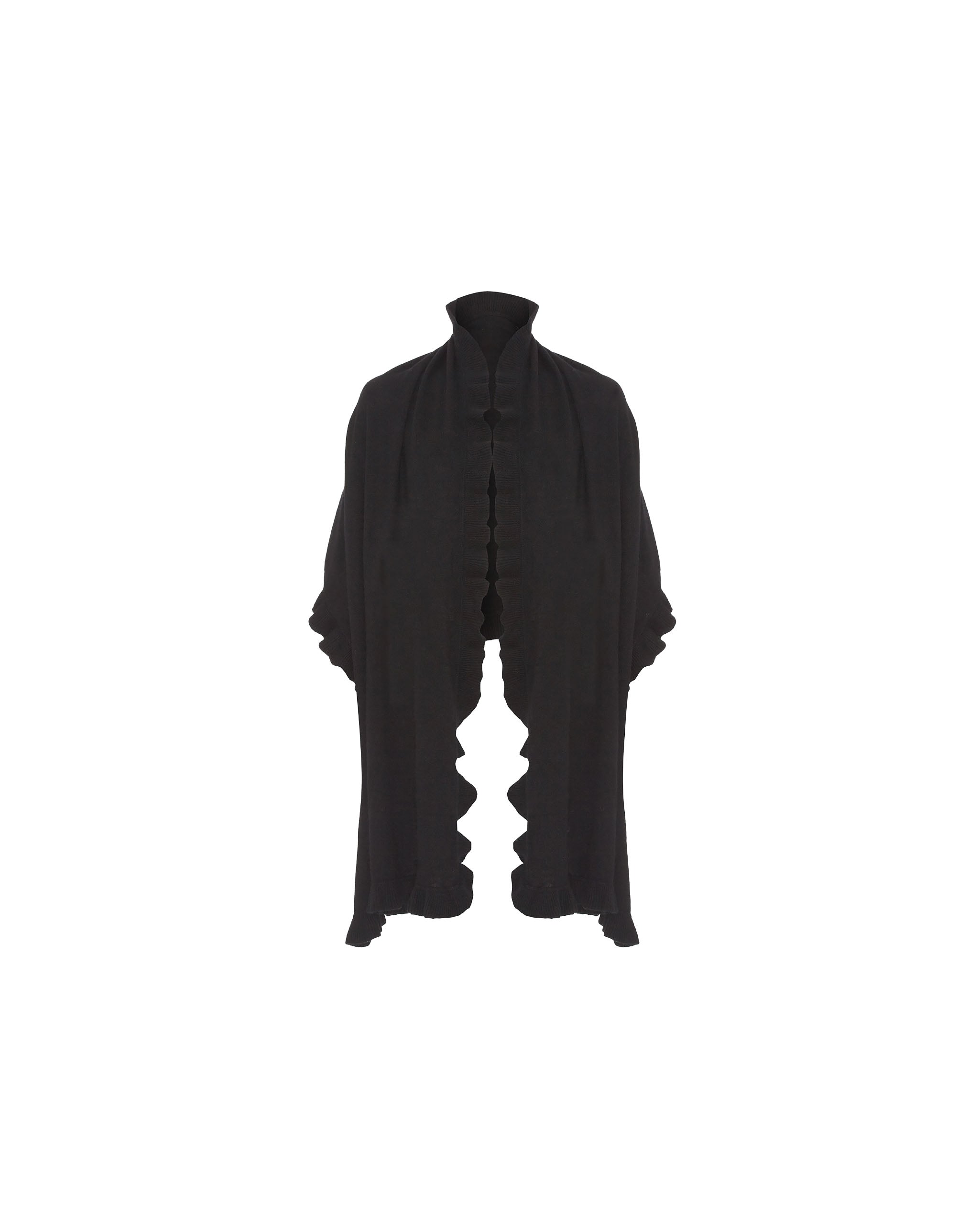 Pure Cashmere Frilly Wrap