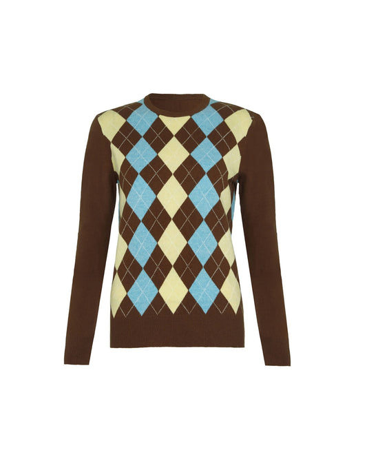 Women's Cashmere Argyle Jumper