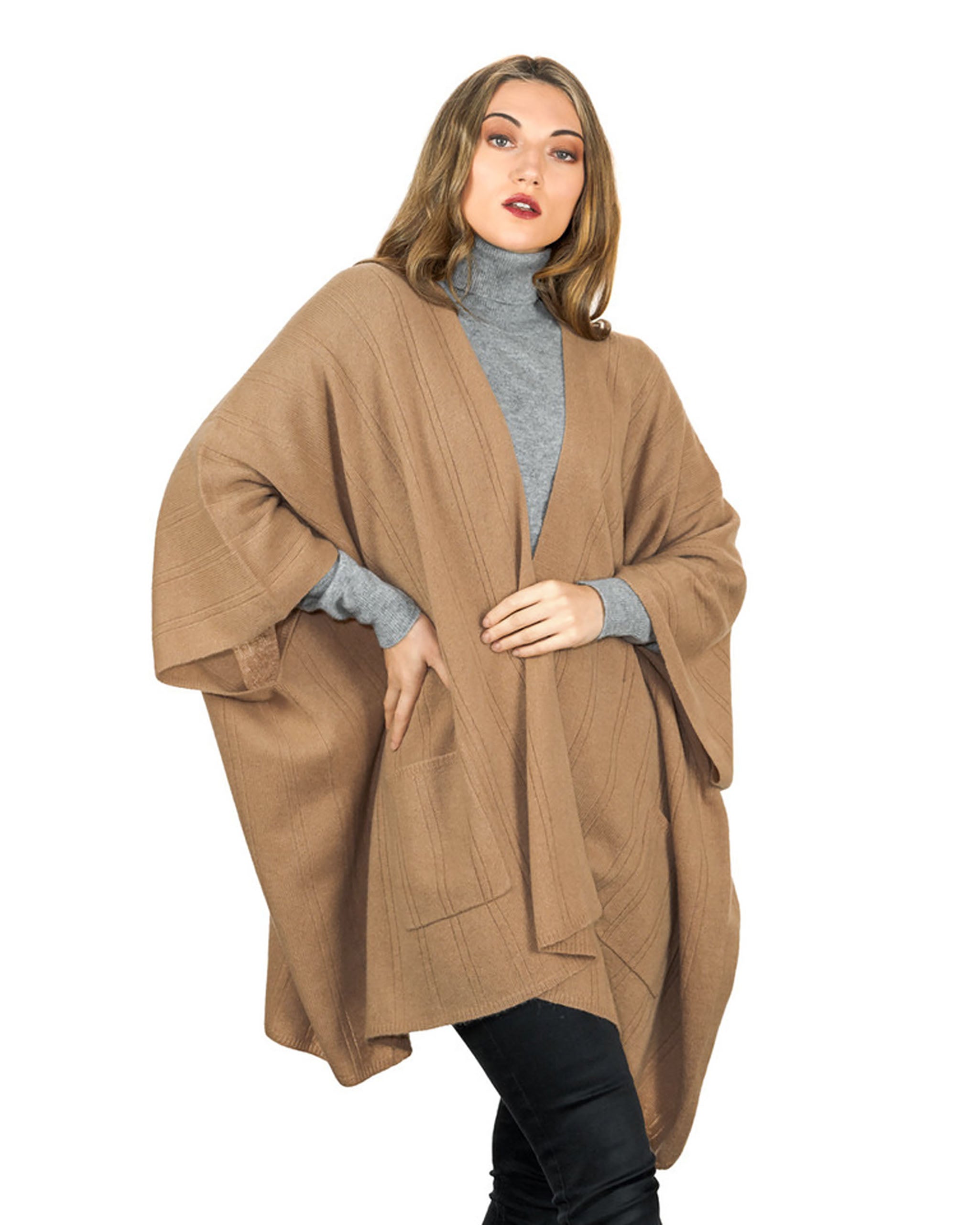 Cashmere Cape with Pockets