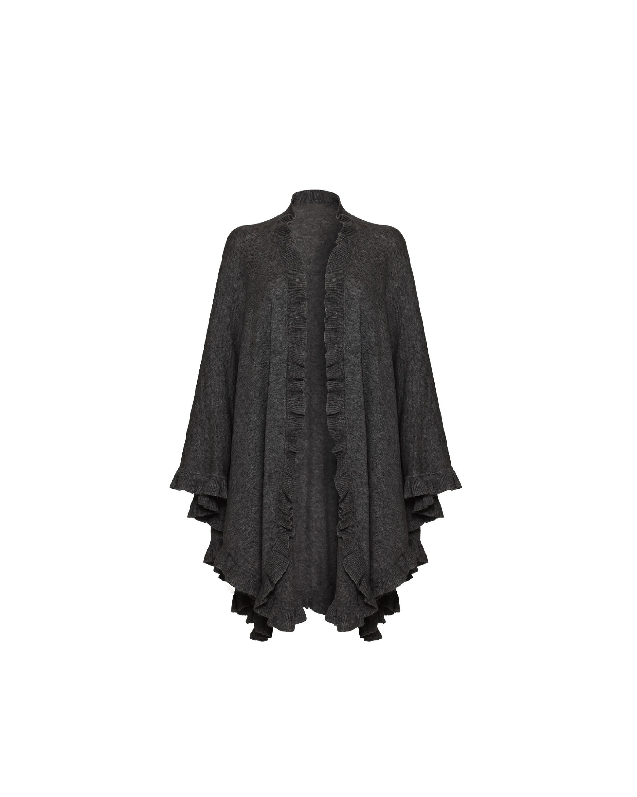 Lambswool Frilly Cape