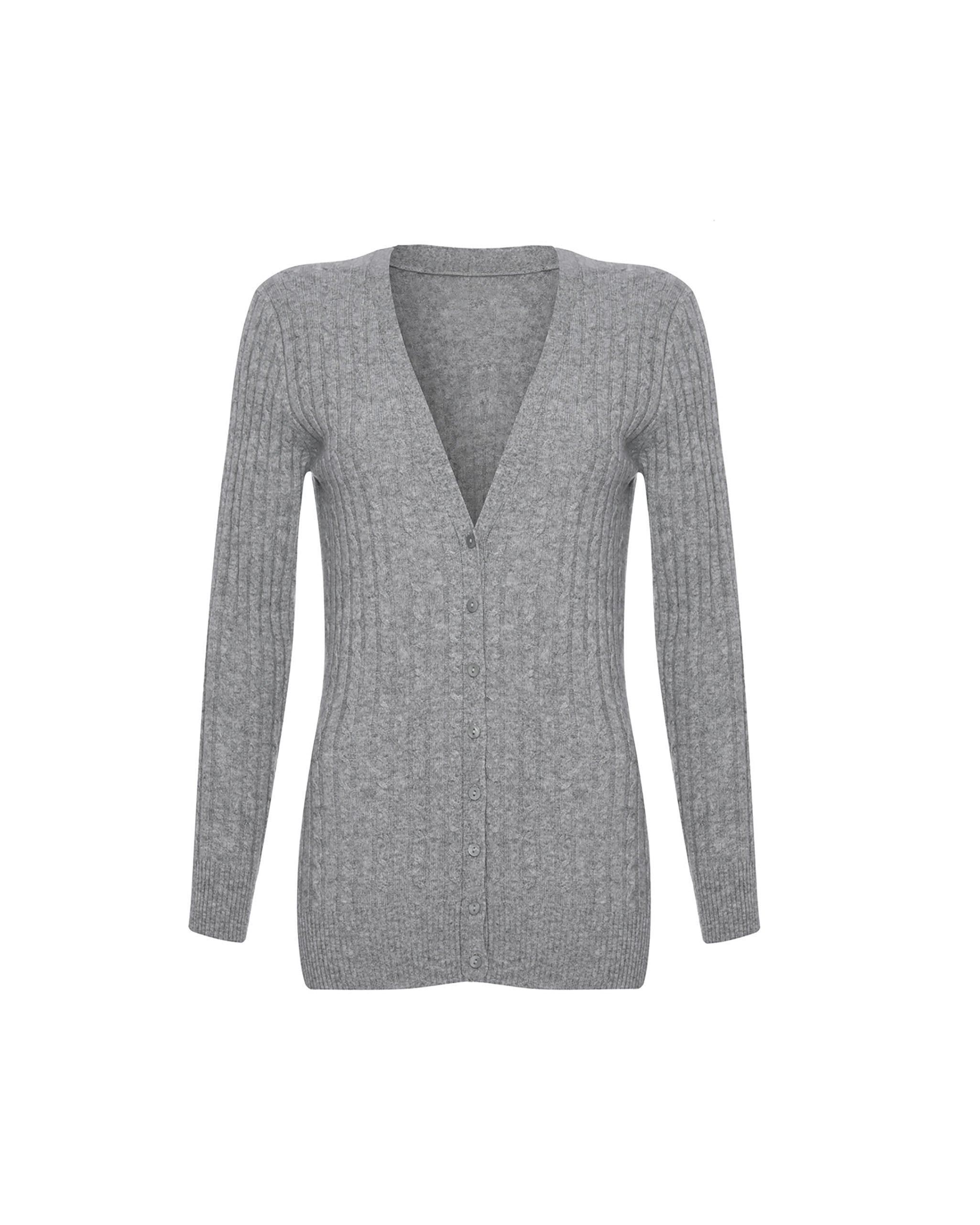 Women's Long Cashmere Cable Cardigan