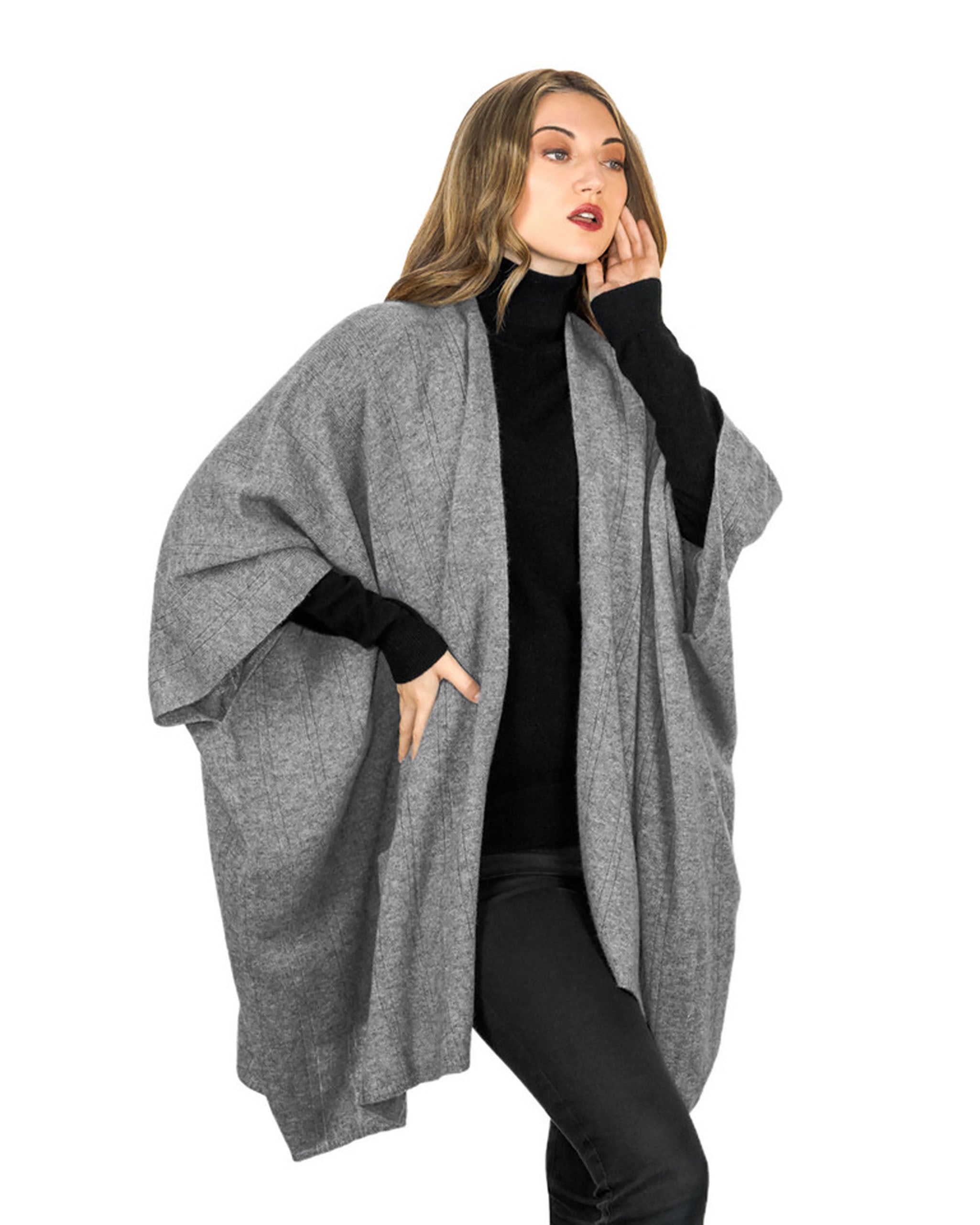 Cashmere Cape with Pockets