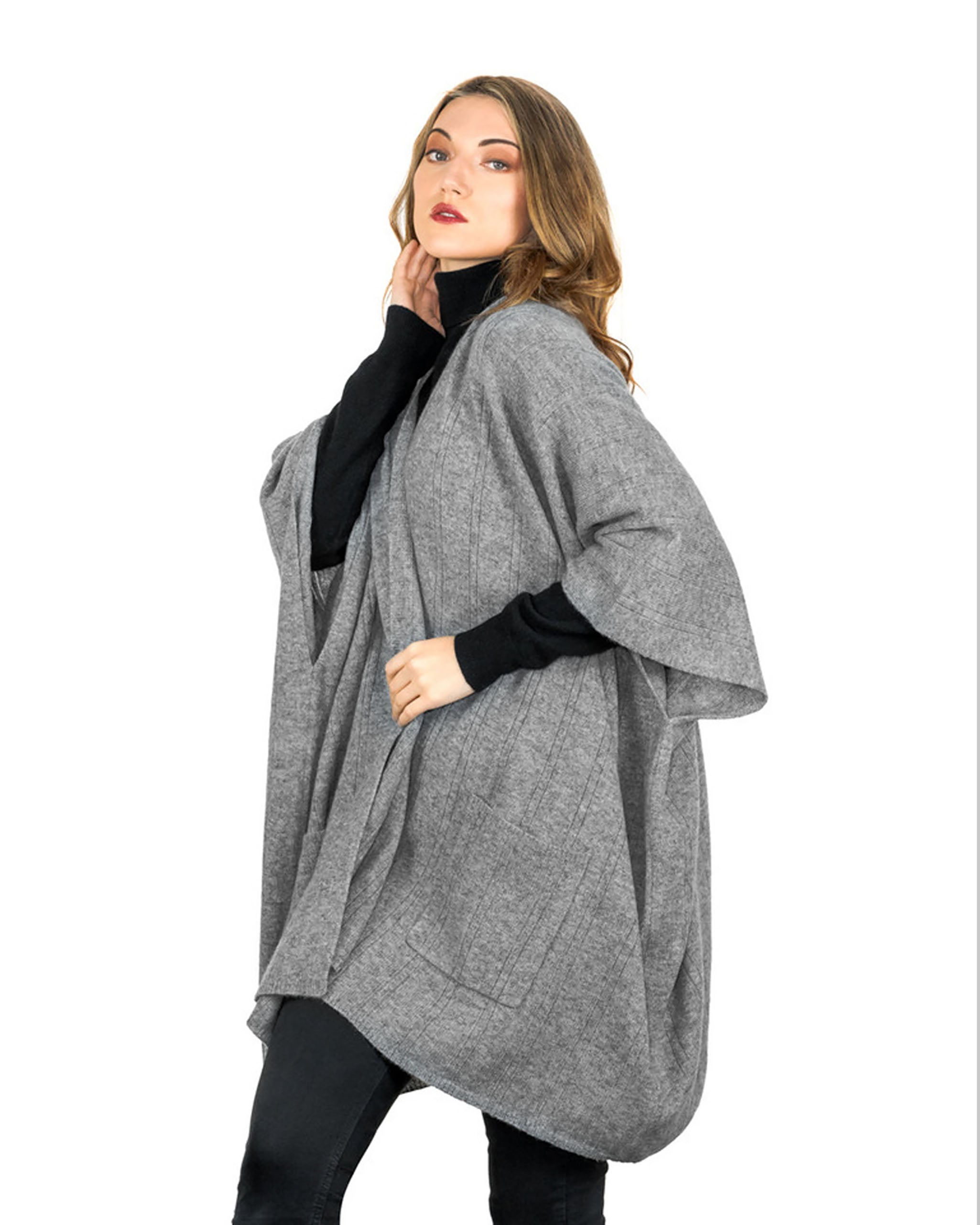 Cashmere Cape with Pockets