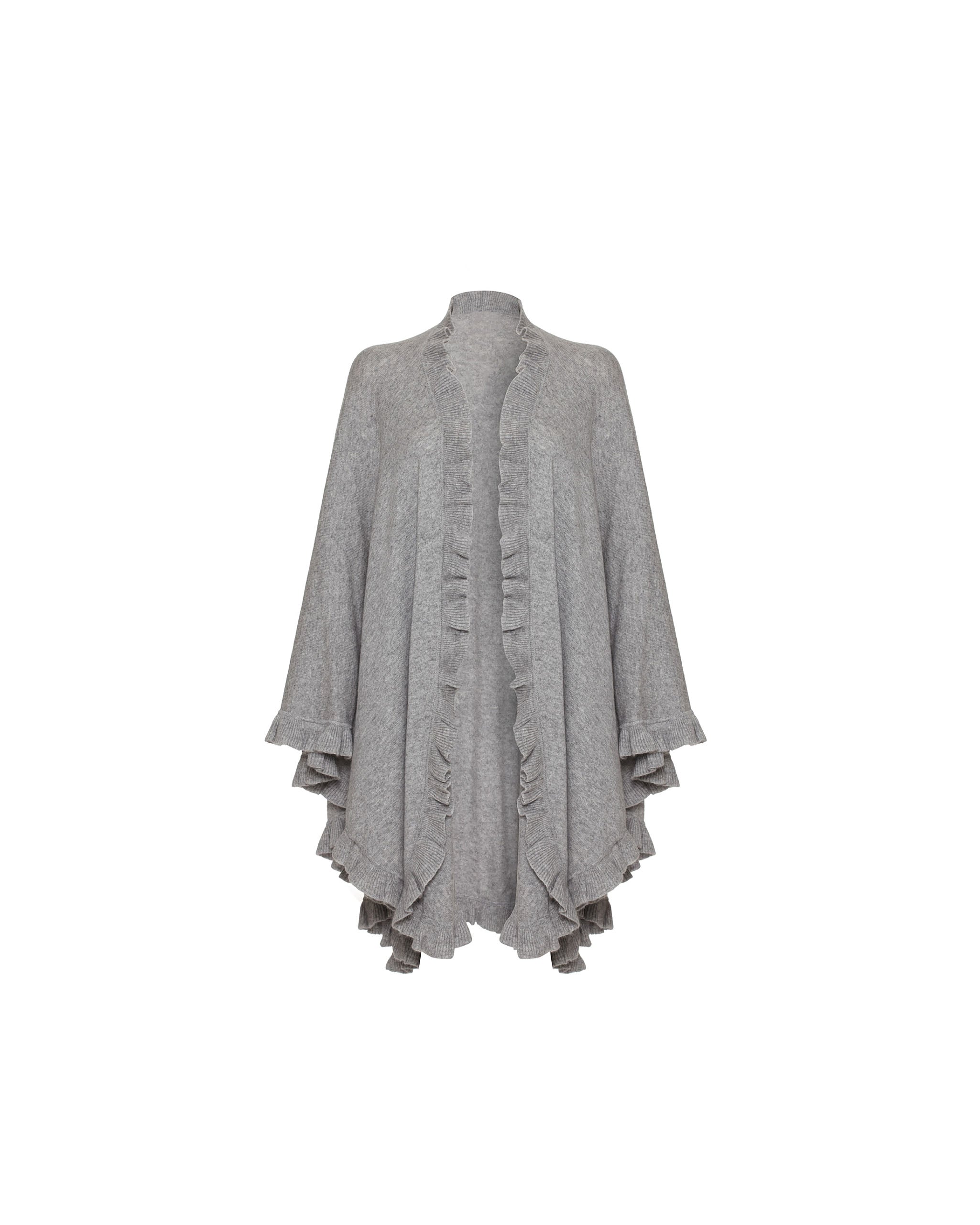 Pure Cashmere Frilly Cape