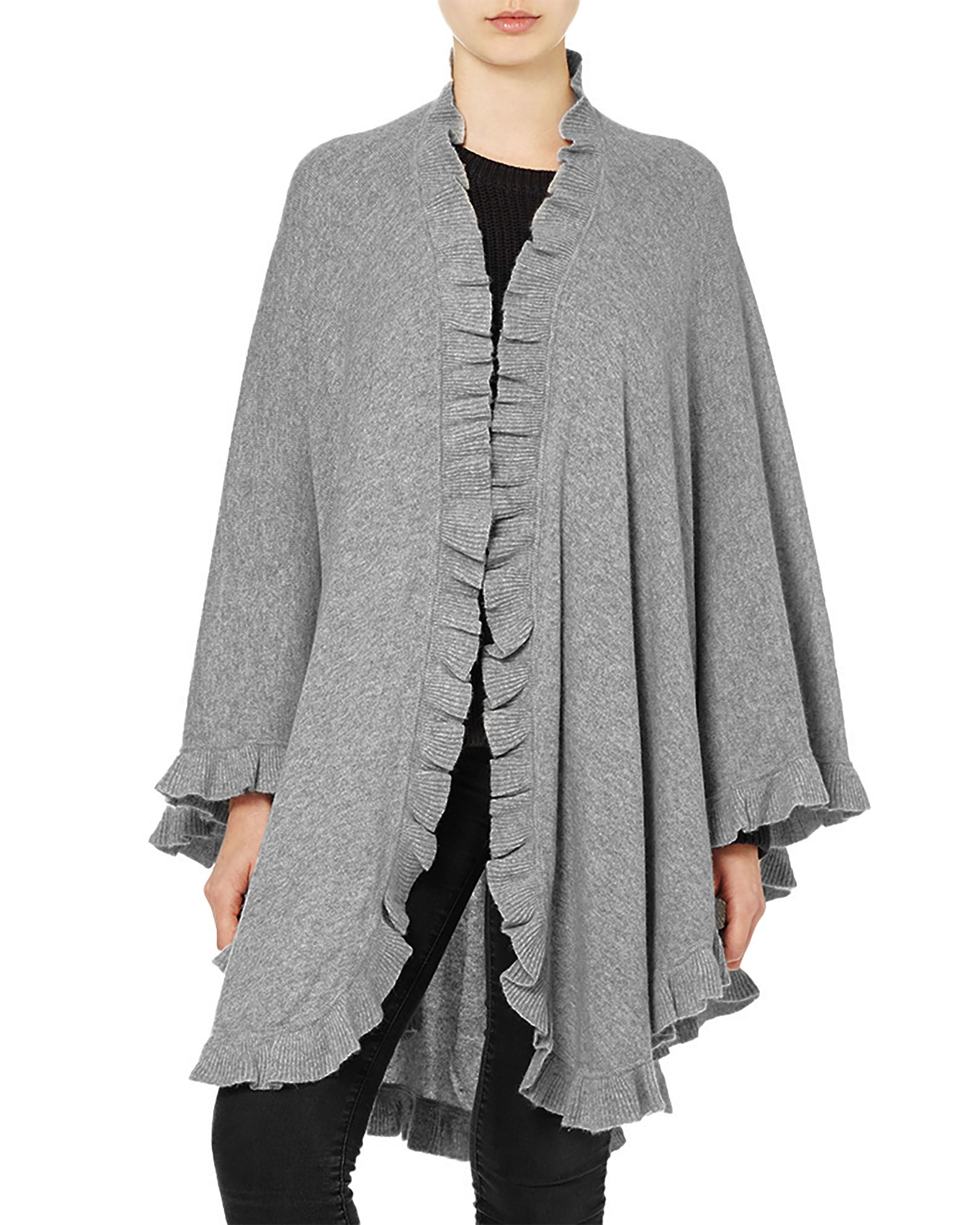 Pure Cashmere Frilly Cape