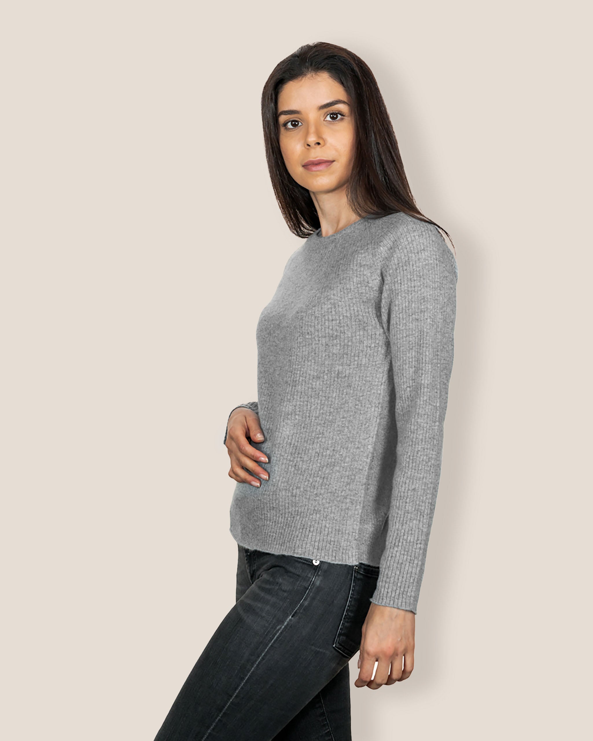 Women's Cashmere Ribbed Jumper