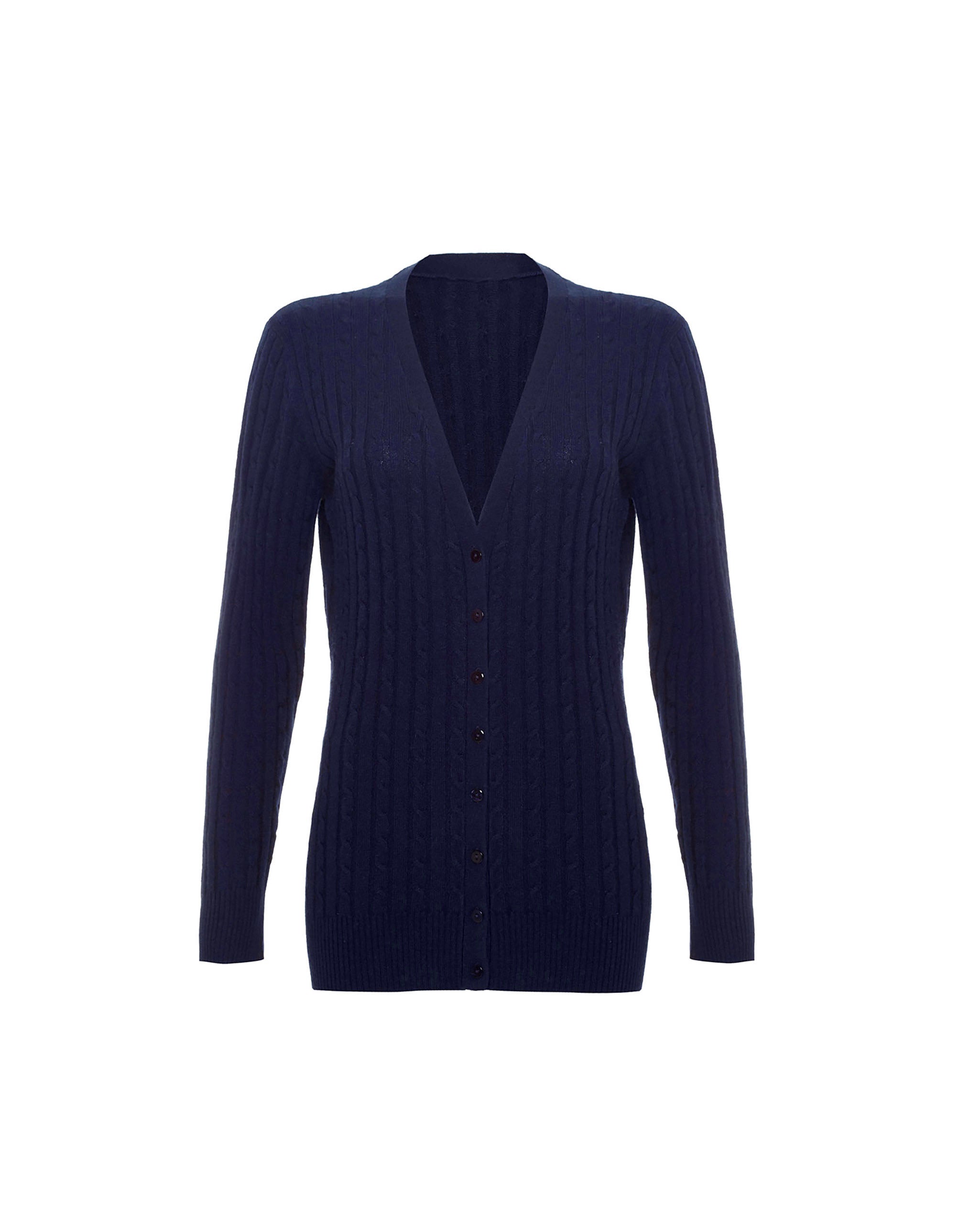Women's Long Cashmere Cable Cardigan