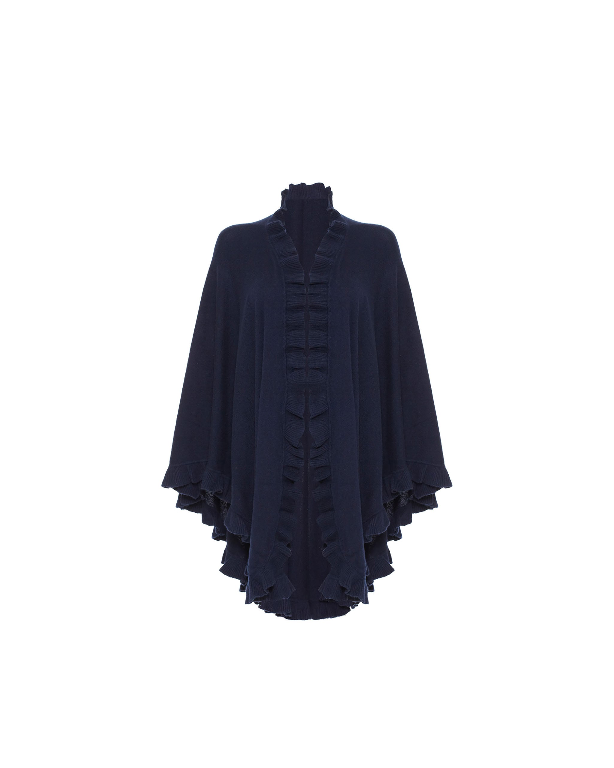 Pure Cashmere Frilly Cape