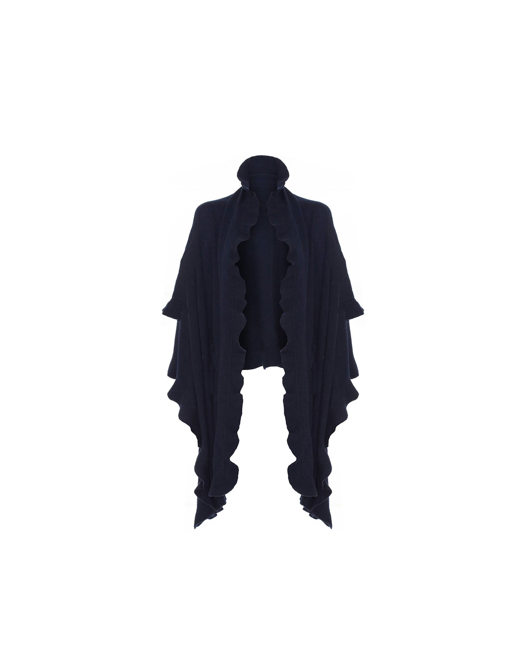 Pure Cashmere Frilly Wrap