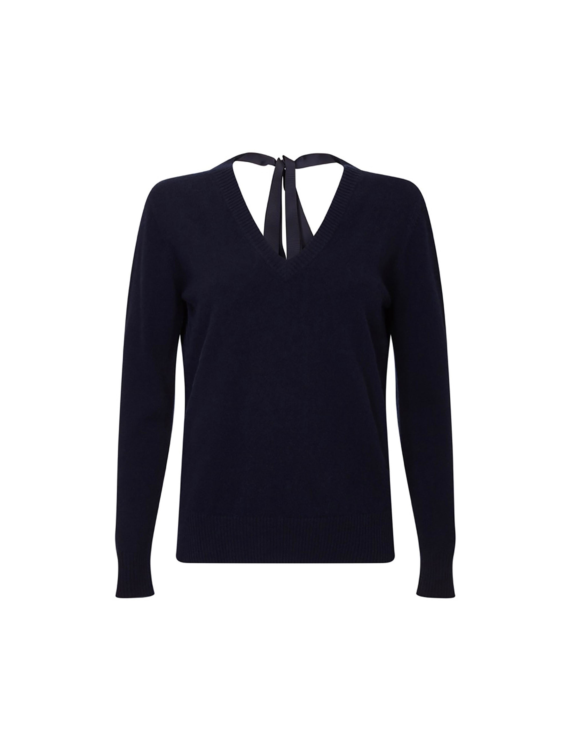 Women's Cashmere Ribbon-Neck Jumper