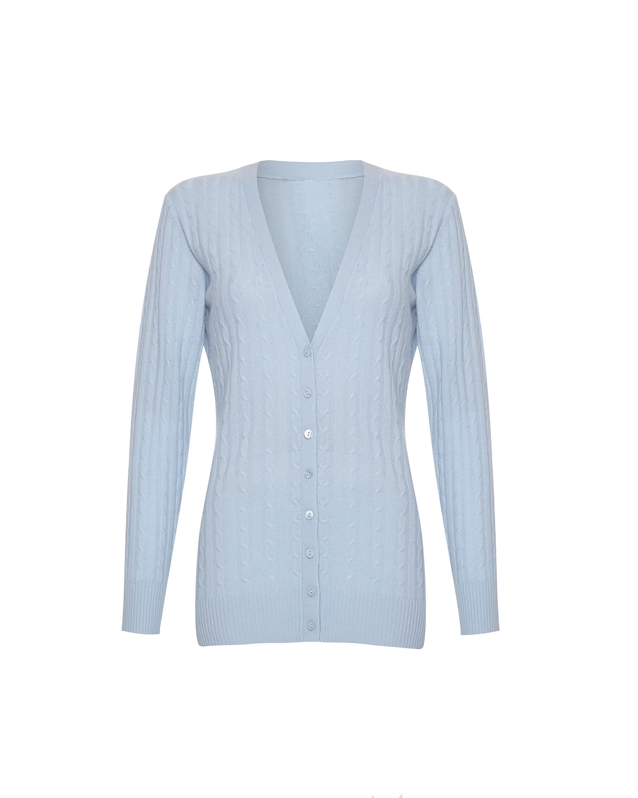Women's Long Cashmere Cable Cardigan