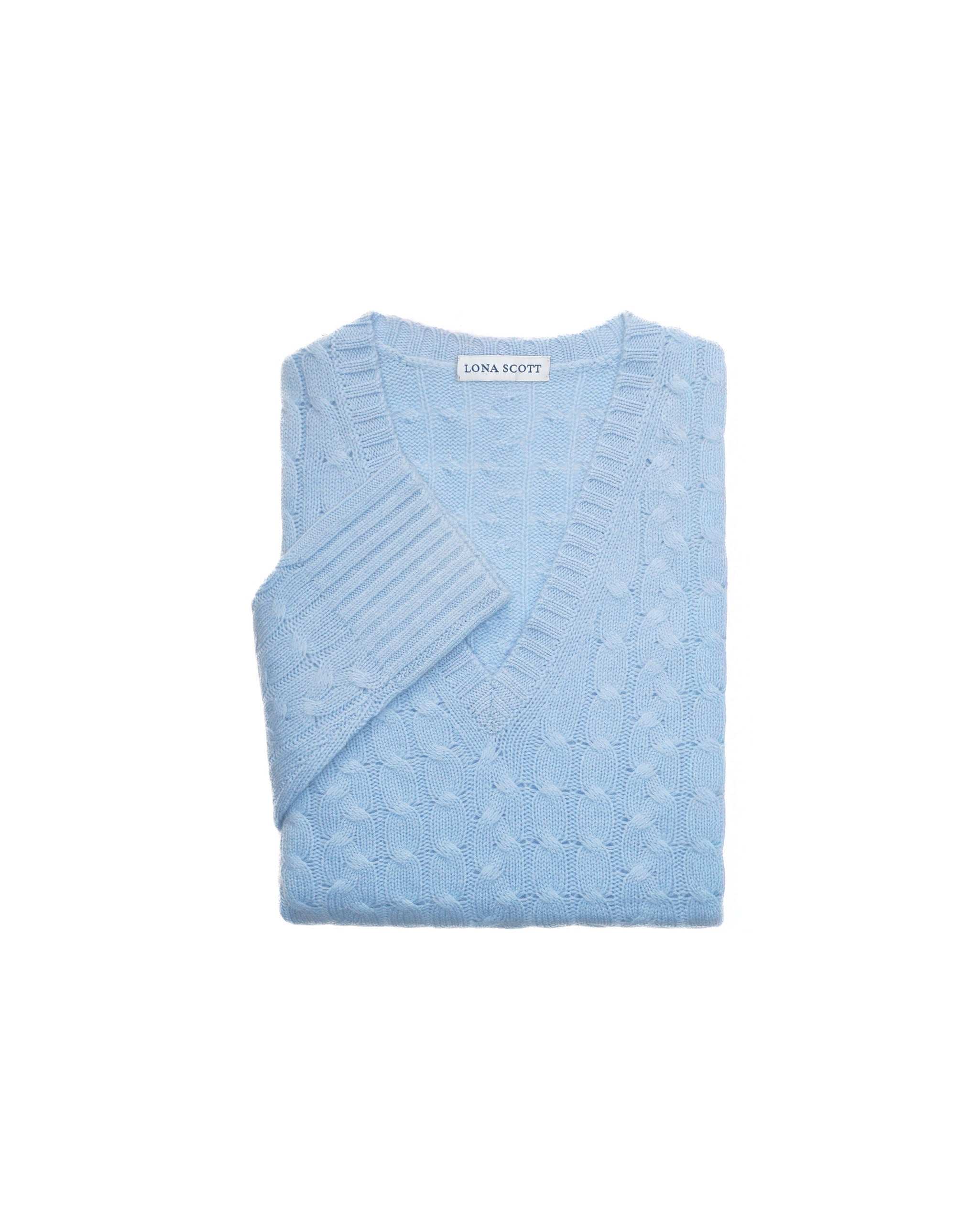 Women's Cashmere Cable V-Neck Jumper