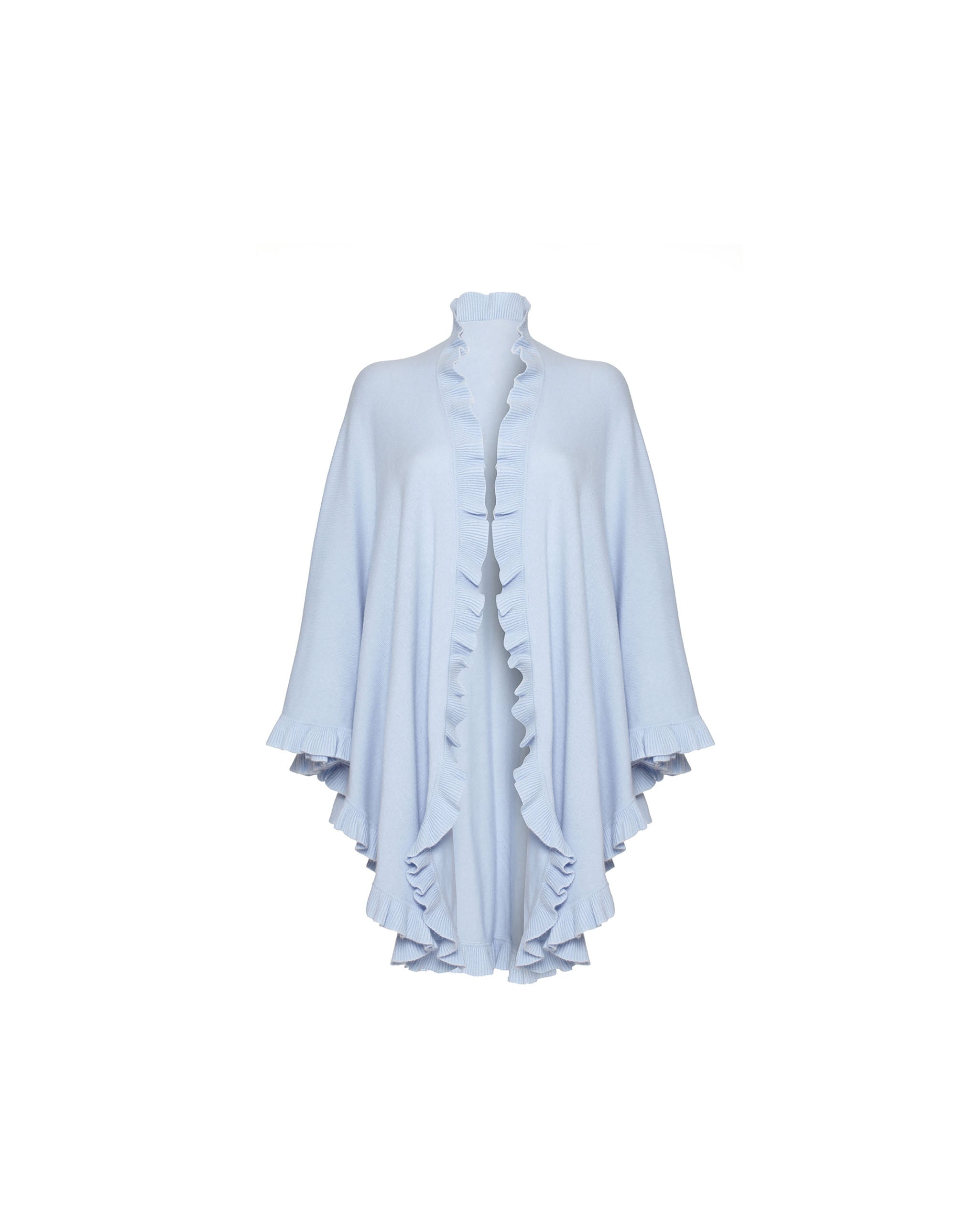 Pure Cashmere Frilly Cape