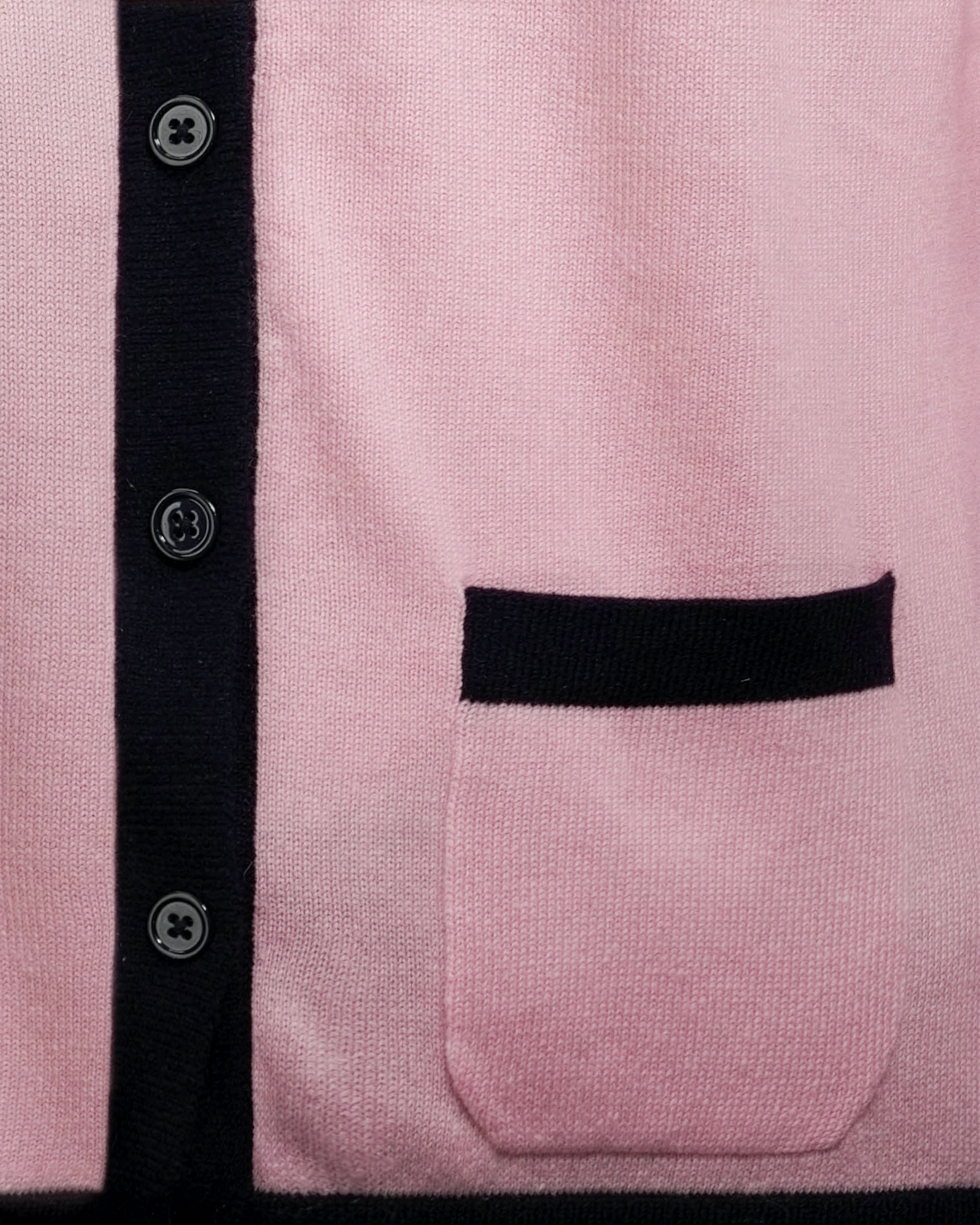 Women's Two-Tone Trim Cashmere Cardigan