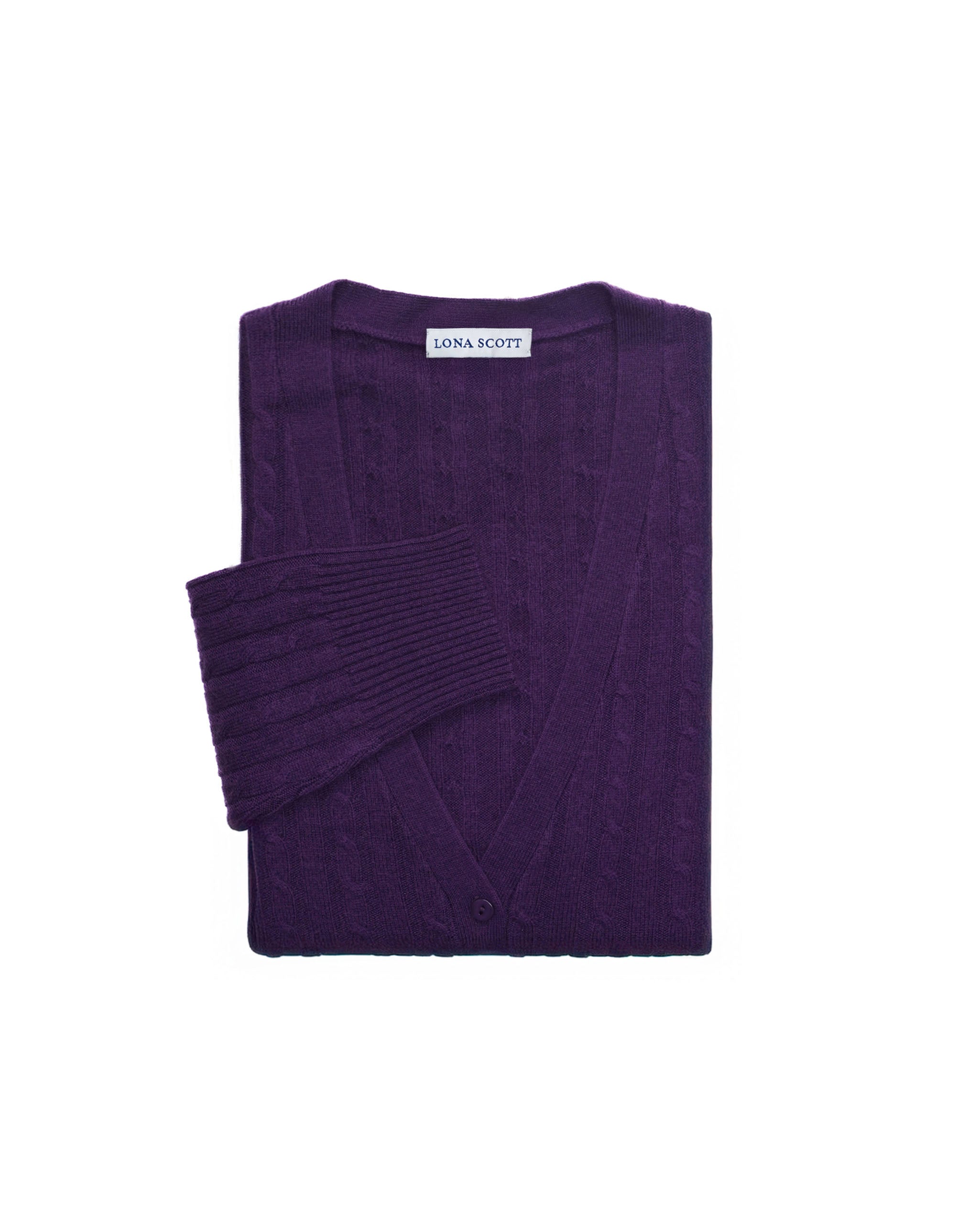 Women's Long Cashmere Cable Cardigan