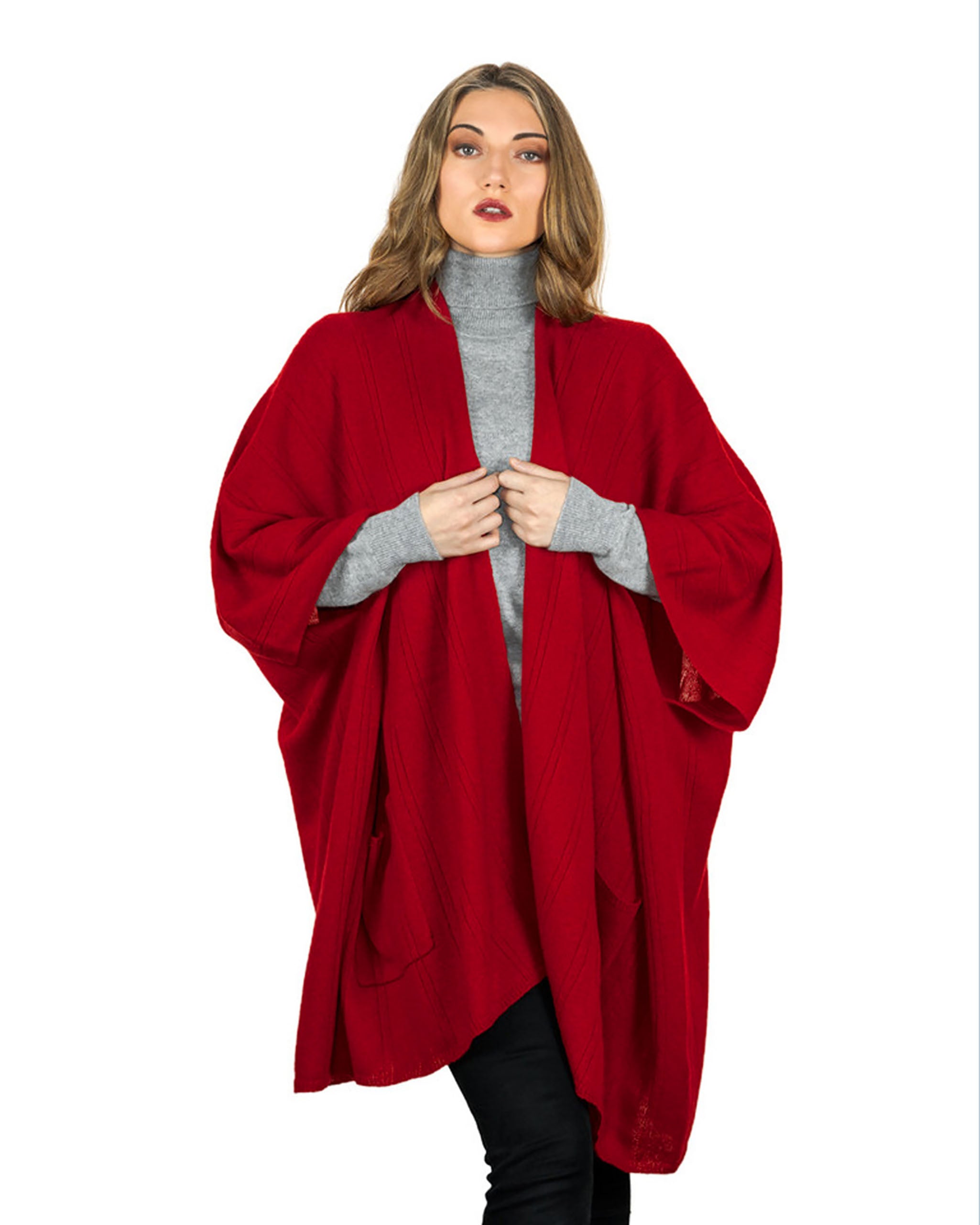 Cashmere Cape with Pockets