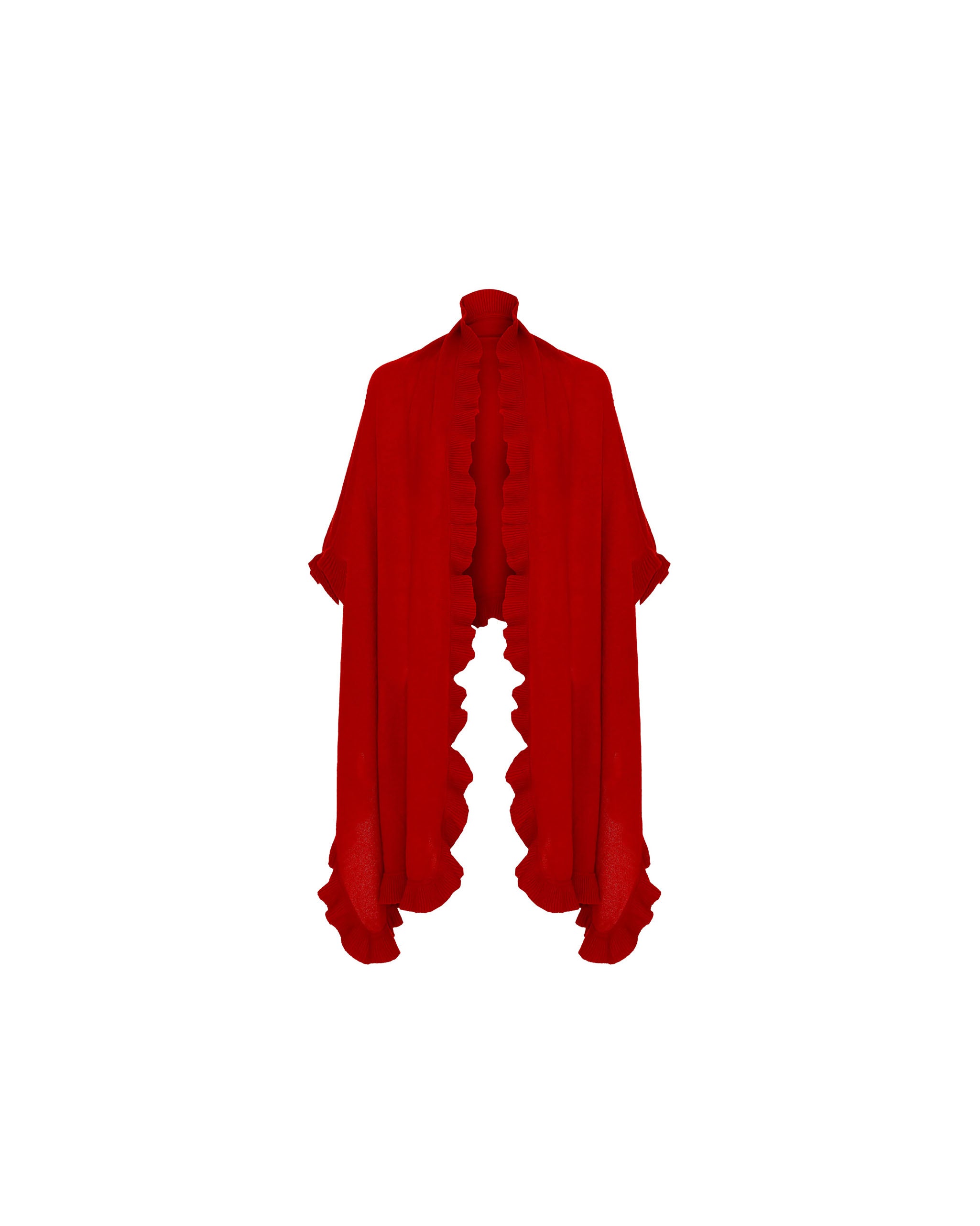 Pure Cashmere Frilly Wrap