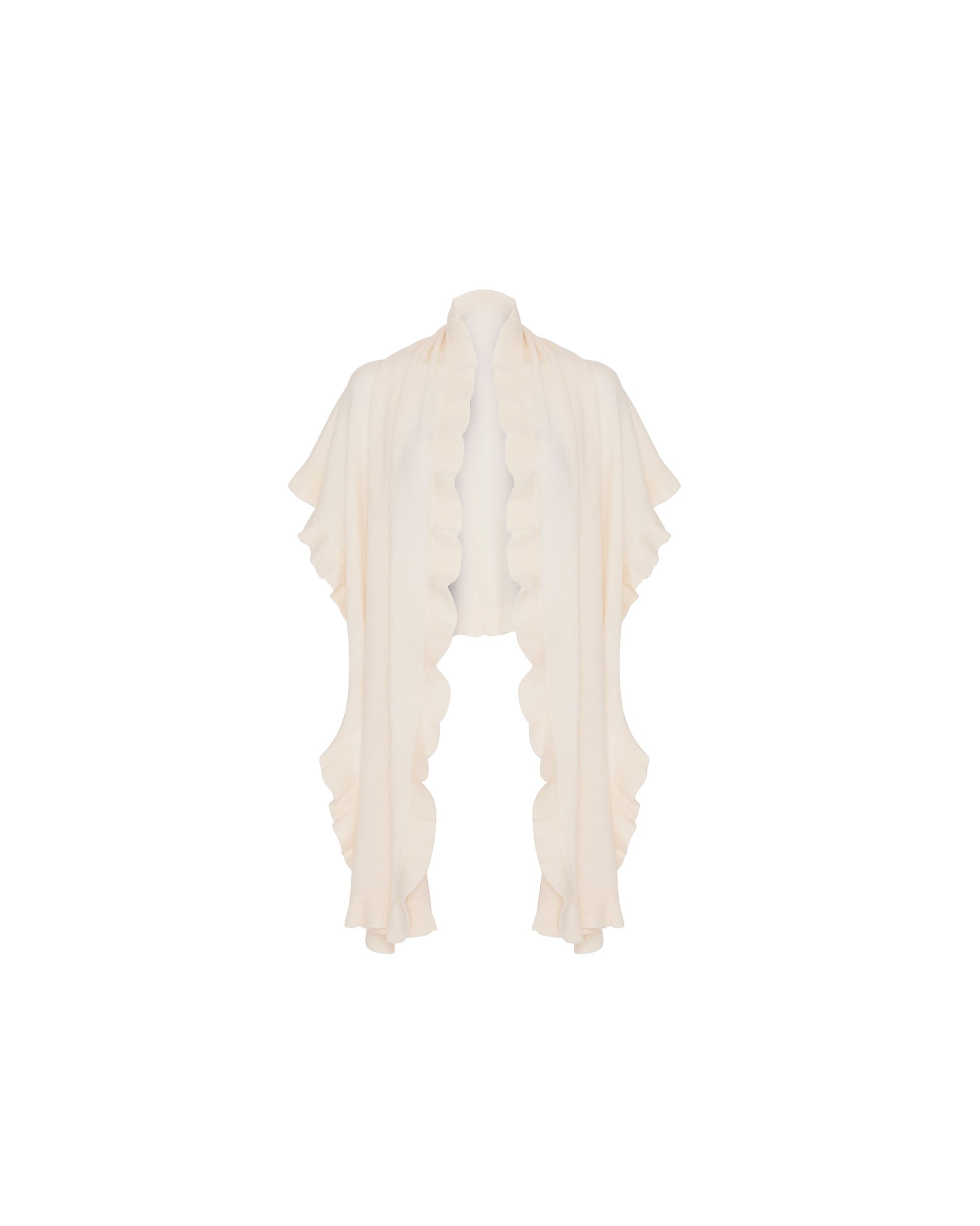 Pure Cashmere Frilly Wrap