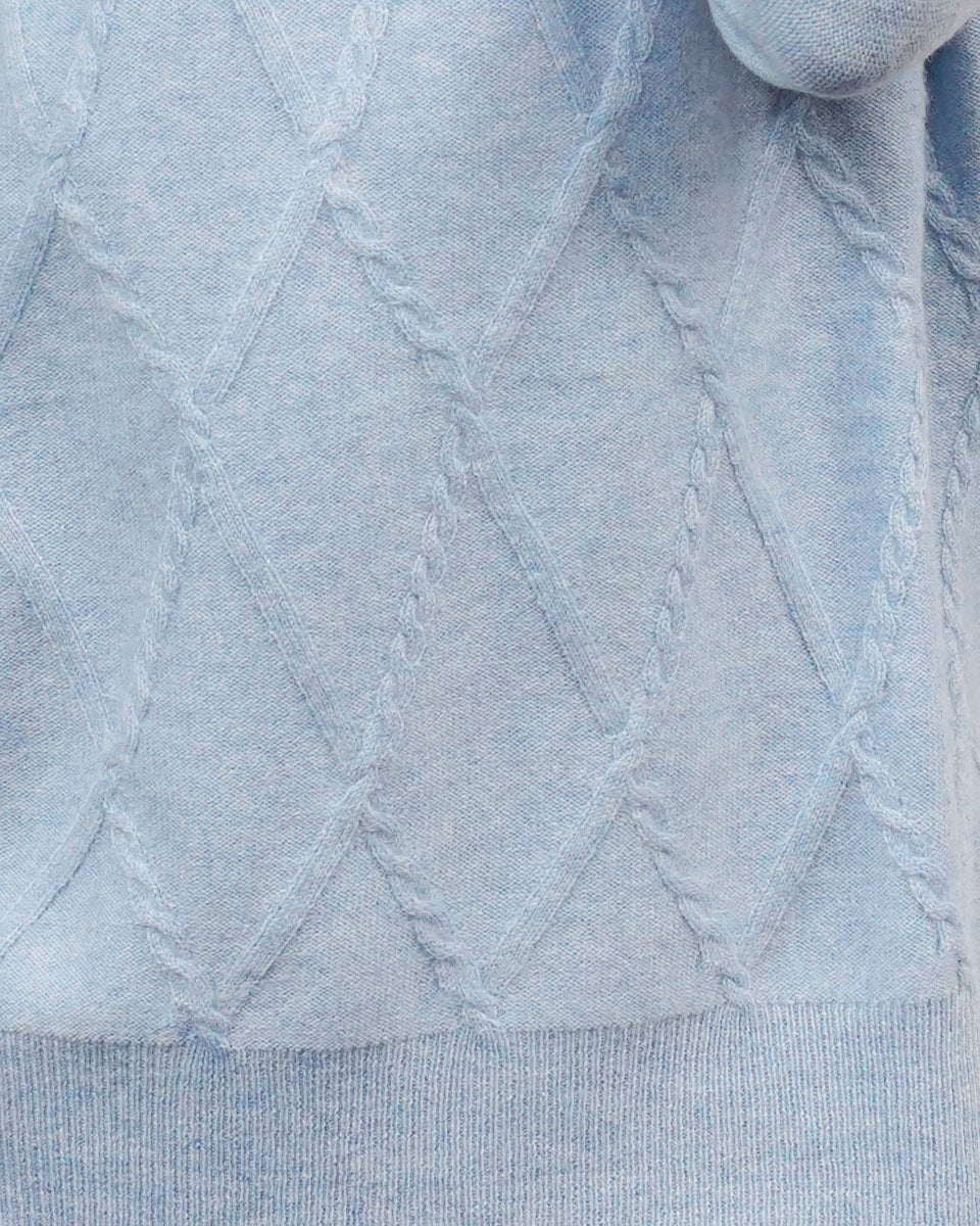 Women's Cashmere Argyle High Neck Jumper - LonaScott