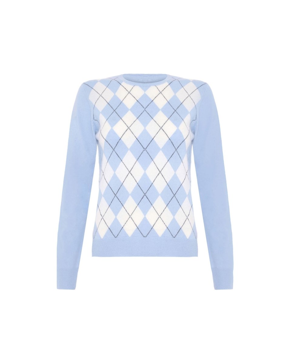 Women's Cashmere Argyle Jumper - LonaScott