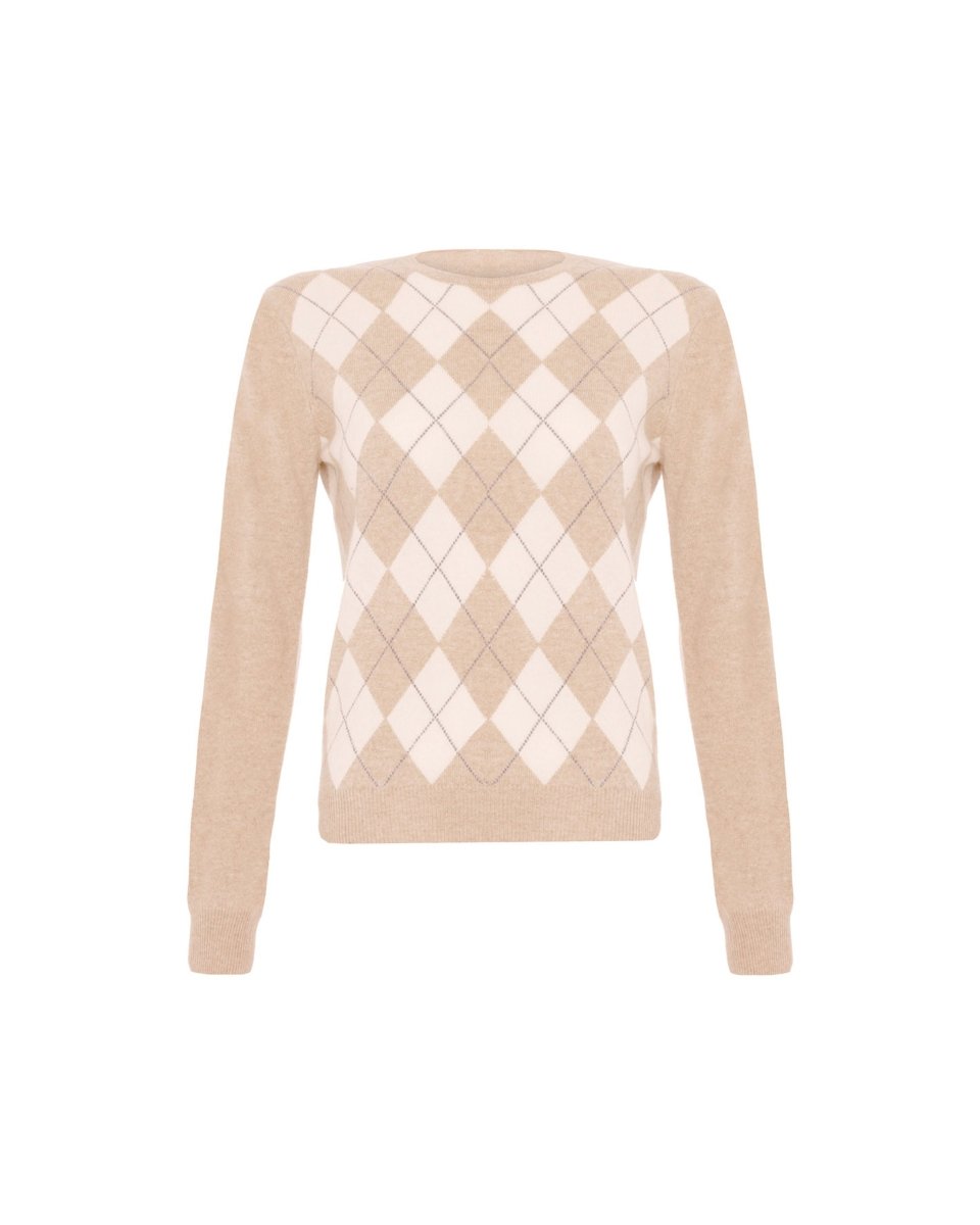 Women's Cashmere Argyle Jumper - LonaScott