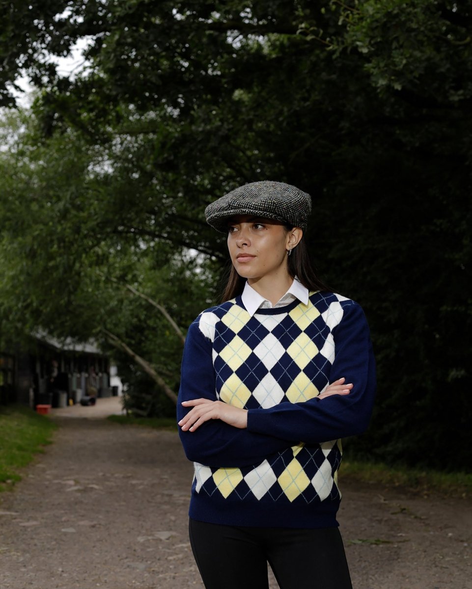 Women's Cashmere Argyle Jumper - LonaScott