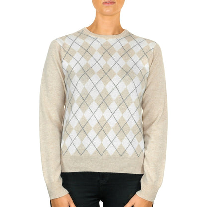 Women's Cashmere Argyle Jumper - LonaScott